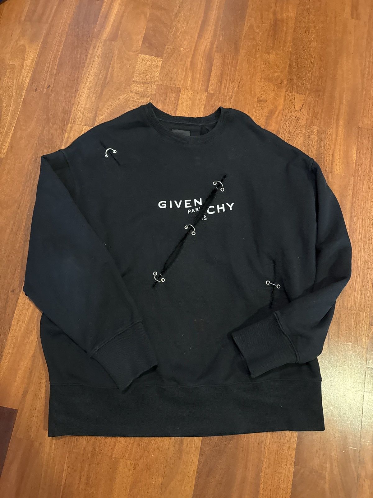 image of Givenchy Trompe-L'oeil Sweatshirt Oversized in Black, Men's (Size Small)