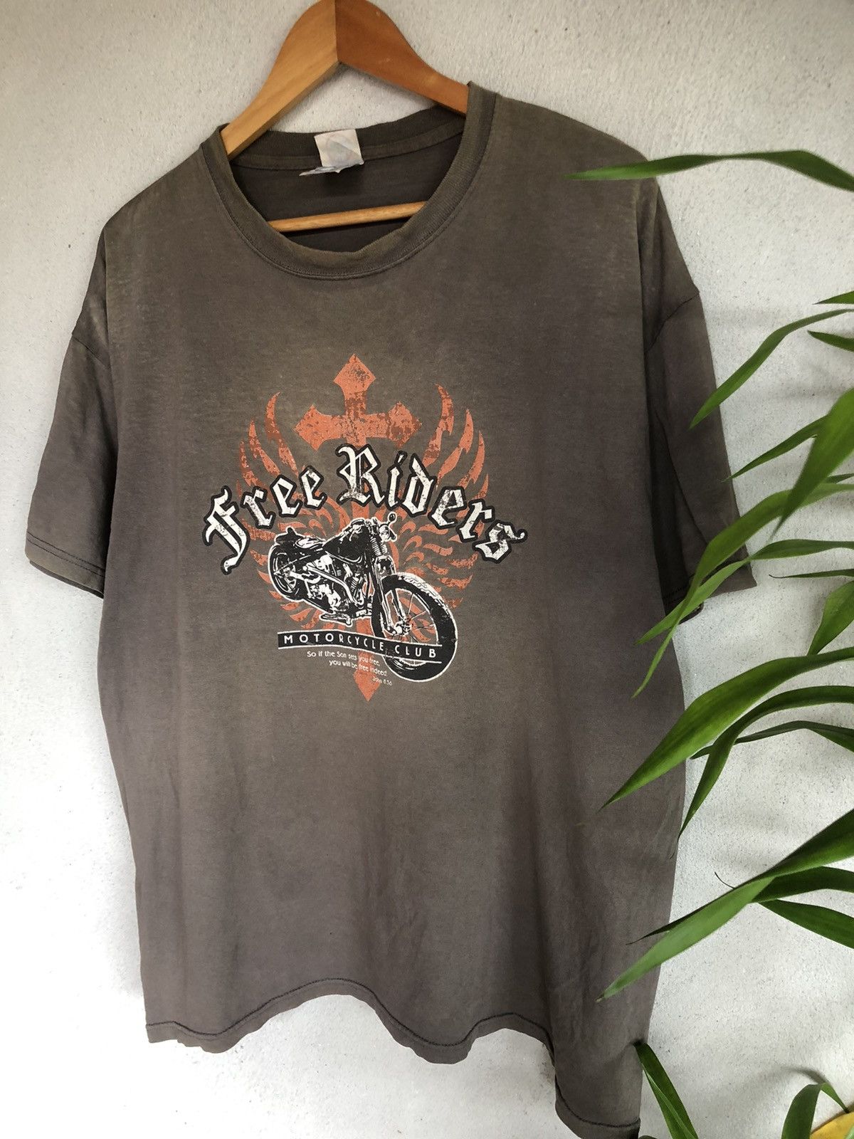 Affliction × Harley Davidson × Vintage Vintage Y2K Sunfaded Free Riders Motorcycle Club Tee Size US XL / EU 56 / 4 - 5 Thumbnail