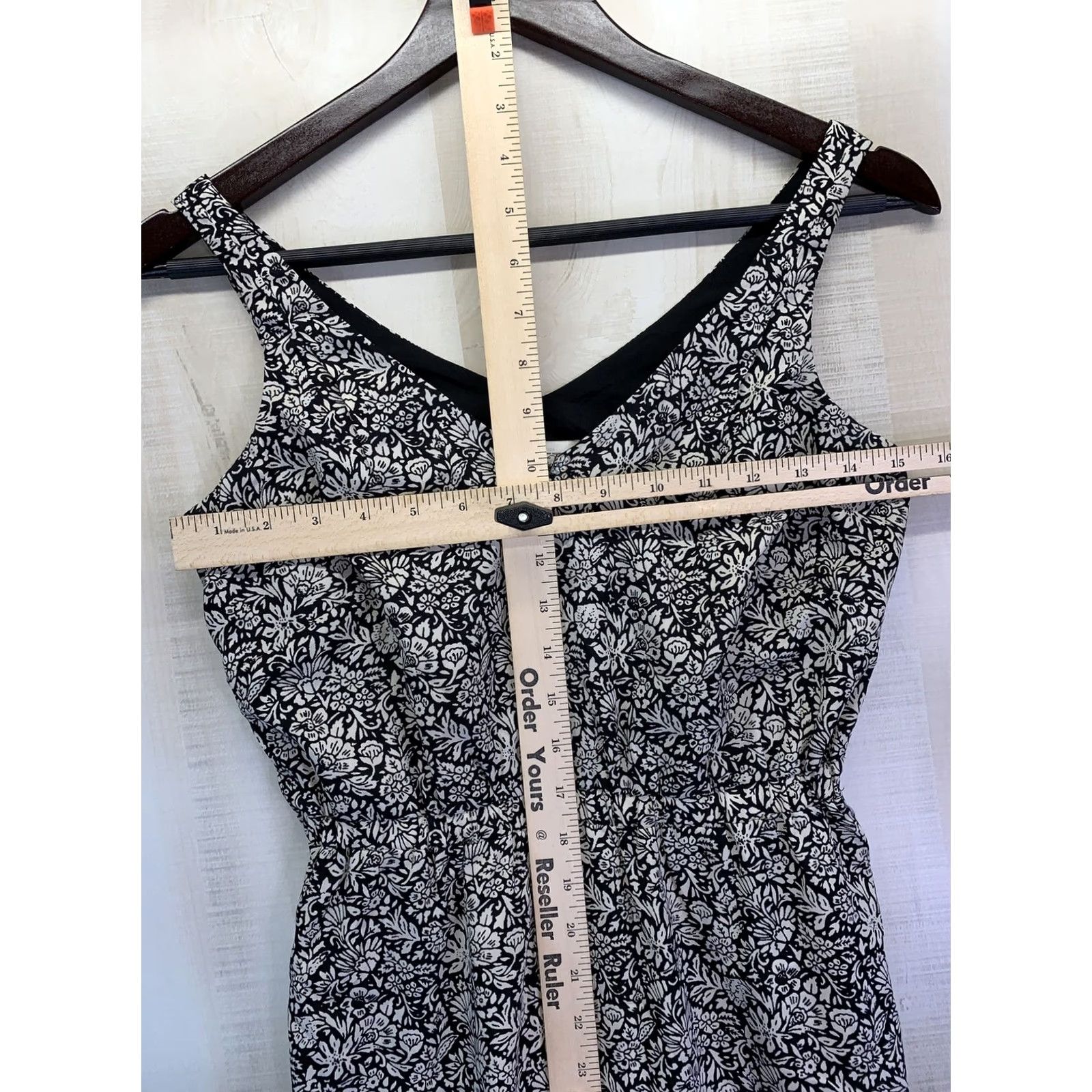 Loft LOFT Petites Women’s 00P Black/Ivory Floral Print V Neck Strapless Dress Shirt Dress Opaque? (Note: This is not allowed to add info) Size XXS / US 00 / IT 34 - 2 Thumbnail