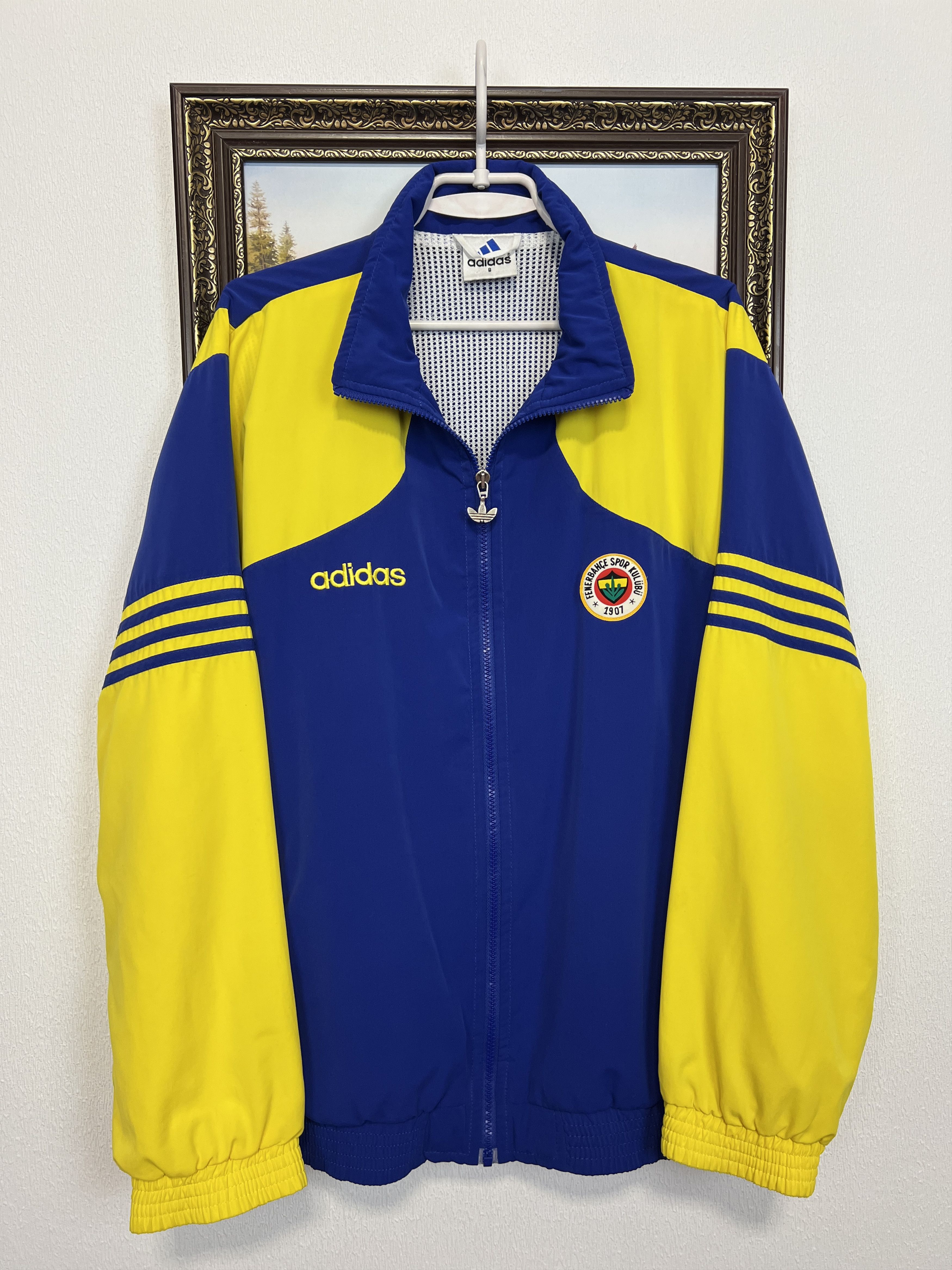 Adidas Vintage 90's Fenerbahce Football Jacket Soccer Track Top Size US XL / EU 56 / 4 - 1 Thumbnail