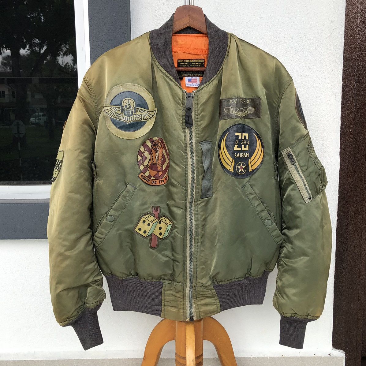Avirex Vintage USAF MA-1 Flight Patches by Avirex Sun Faded Jacket Size US L / EU 52-54 / 3 - 5 Thumbnail