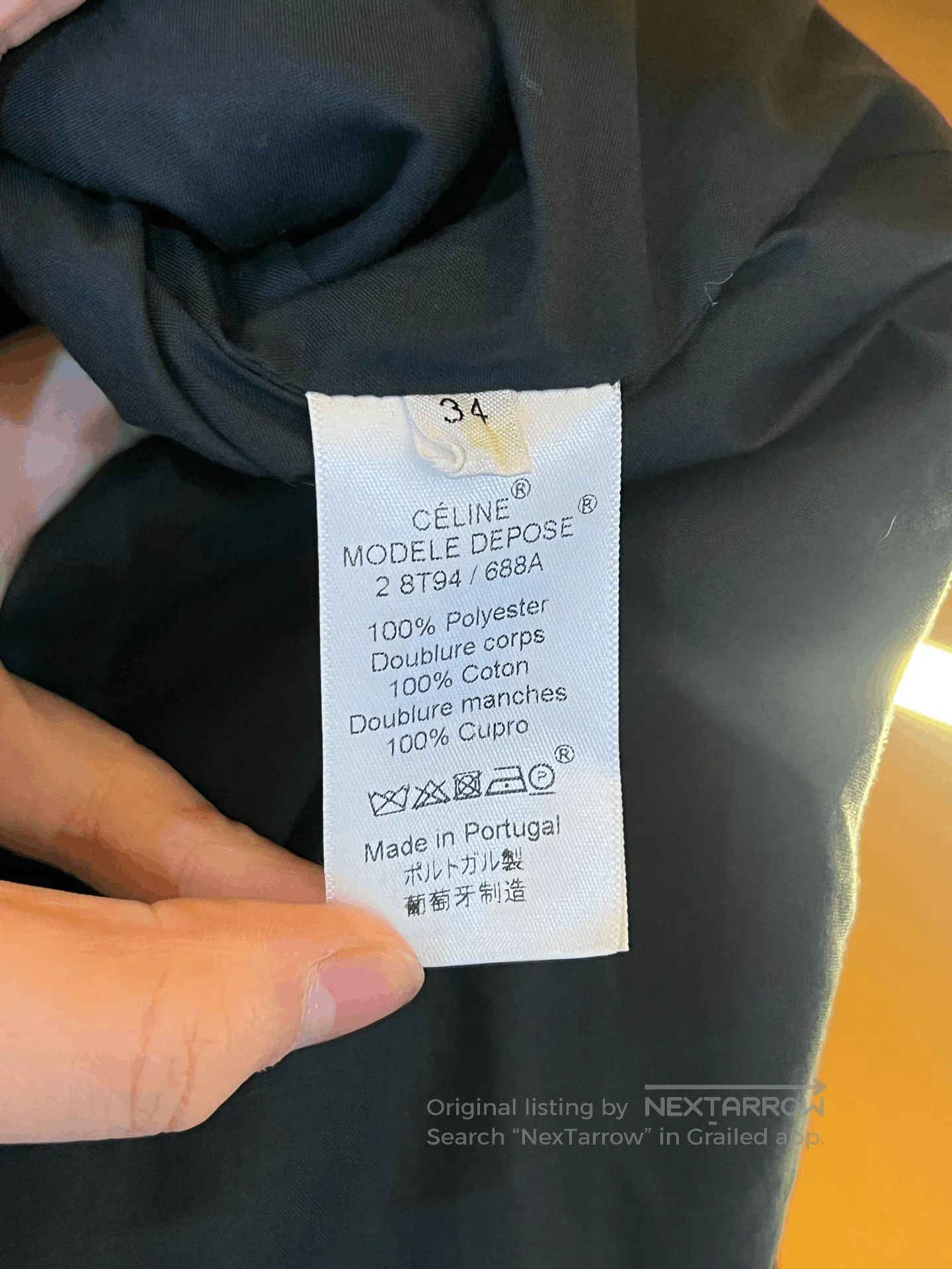 Celine Celine Double-Breasted Trench Coat. Size XXS / US 00 / IT 34 - 4 Thumbnail