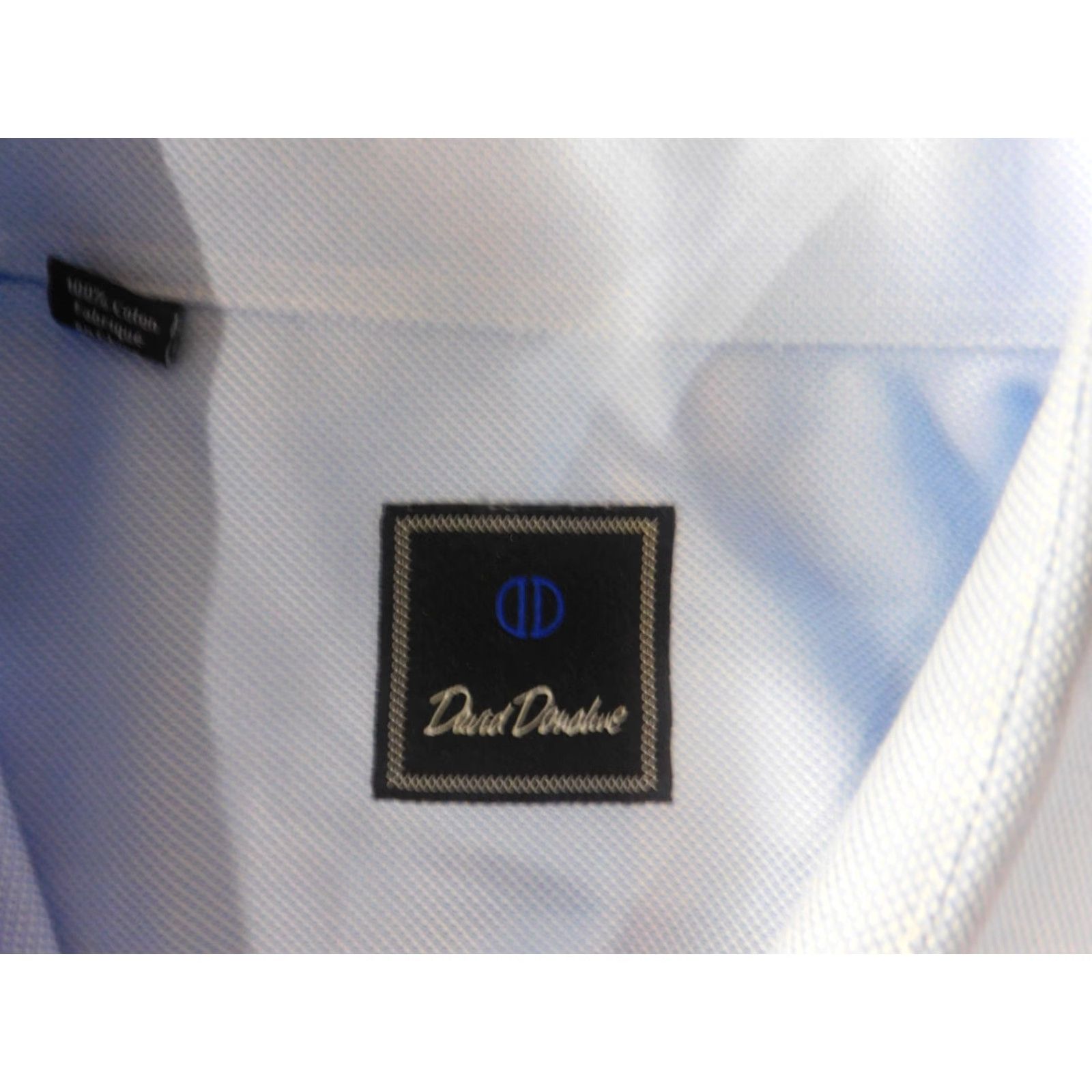 David Donahue David Donahue Dress Shirt Mens 16.5 Blue Cotton Classic Regular Long Sleeve Button-Down Collared Breathable Non-Iron Casual Vintage No N/A Size US XL / EU 56 / 4 - 5 Thumbnail