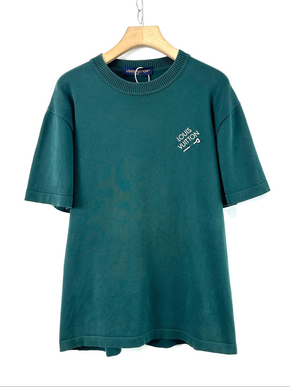 Louis Vuitton Louis Vuitton Letter Logo Short Sleeve T-Shirt Size L Size US L / EU 52-54 / 3 - 1 Thumbnail