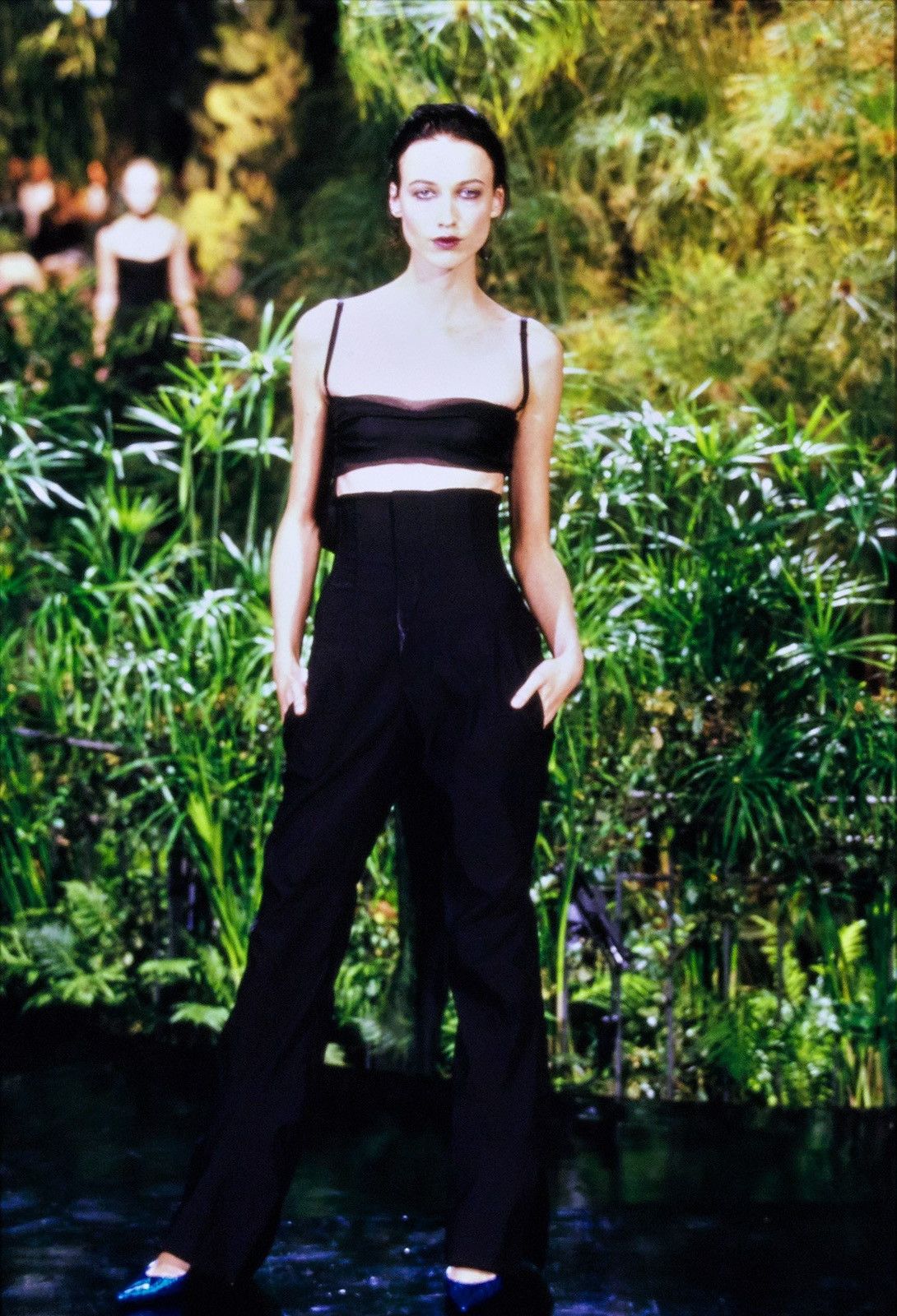 image of Dolce Gabbana Dolce&gabbana Spring 1999 Runway Corset Trousers in Black, Women's (Size 26)