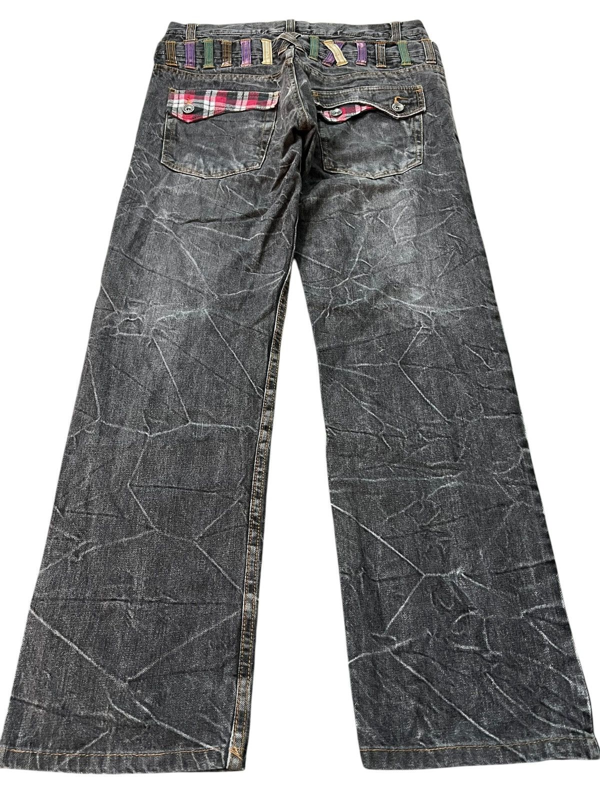 Japanese Brand 💥Double Waist💥Vintage Nylaus Clothing Clawmark If Six Style Size US 31 - 2 Thumbnail