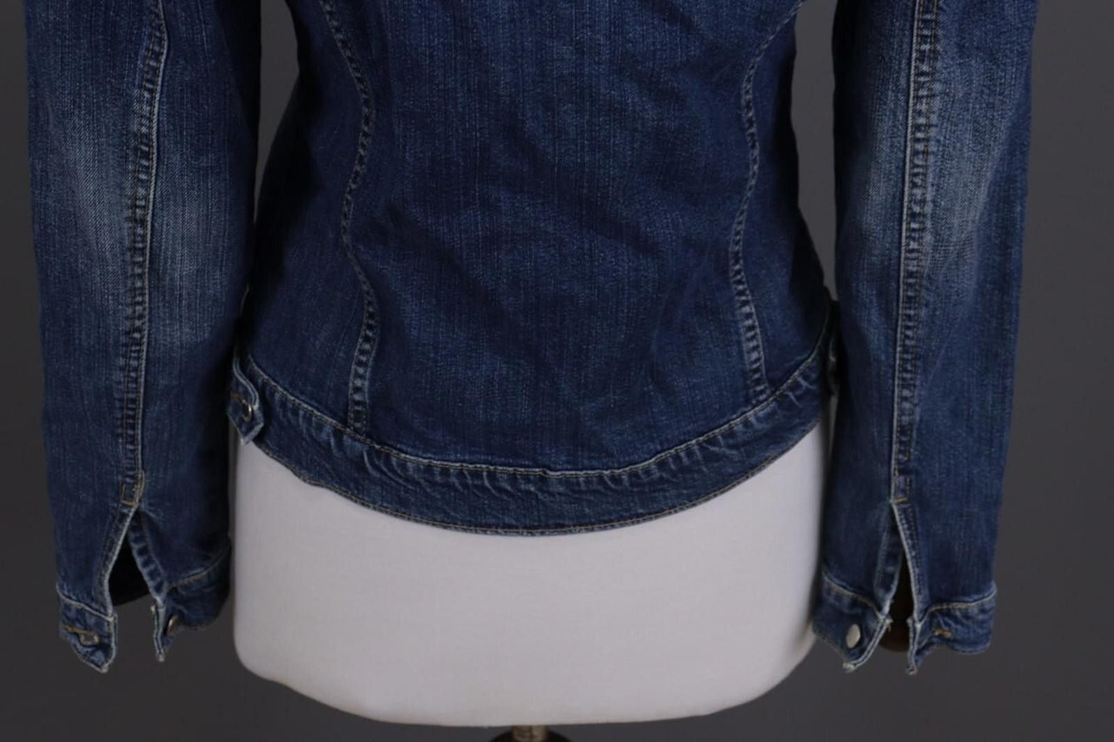 Designer Miss Sixty Blue Denim Button Down Trucker Jacket Size XL Size XL / US 12-14 / IT 48-50 - 9 Thumbnail