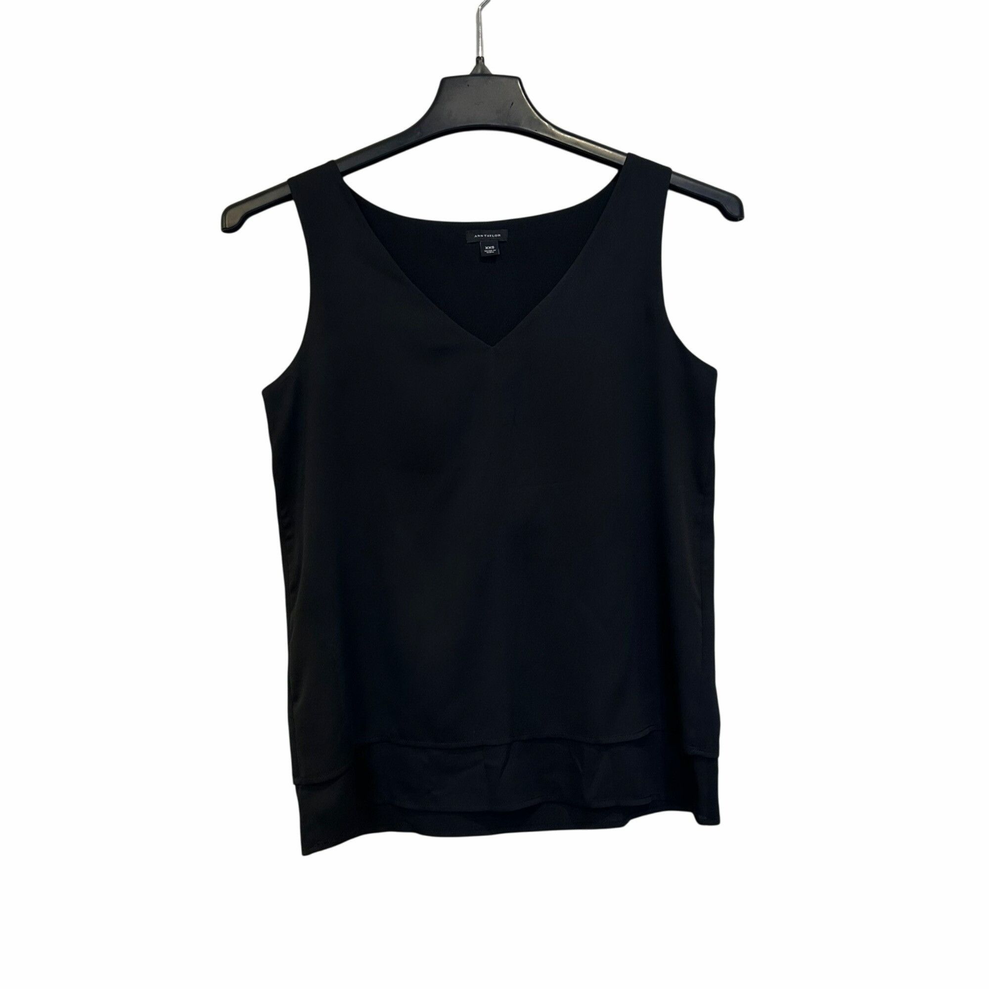 Ann Taylor ✨Ann Taylor Sz XXS Women's Top Black Sleeveless V-Neck Blous Size XXS / US 00 / IT 34 - 1 Thumbnail