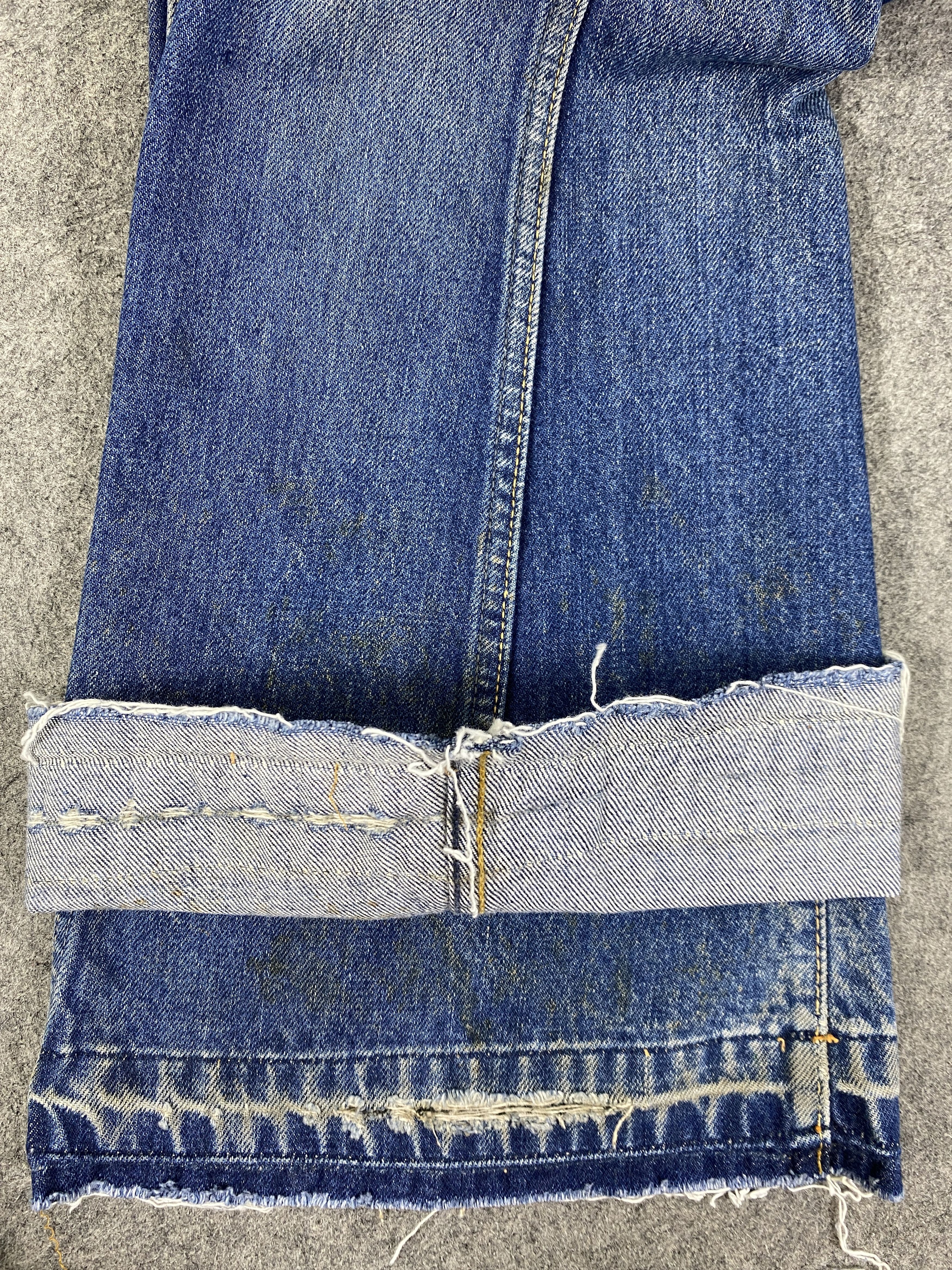 Japanese Brand Faded Blue Vintage Big-John Flare Jeans 29x28.5 - JN3371 Size US 29 - 10 Thumbnail