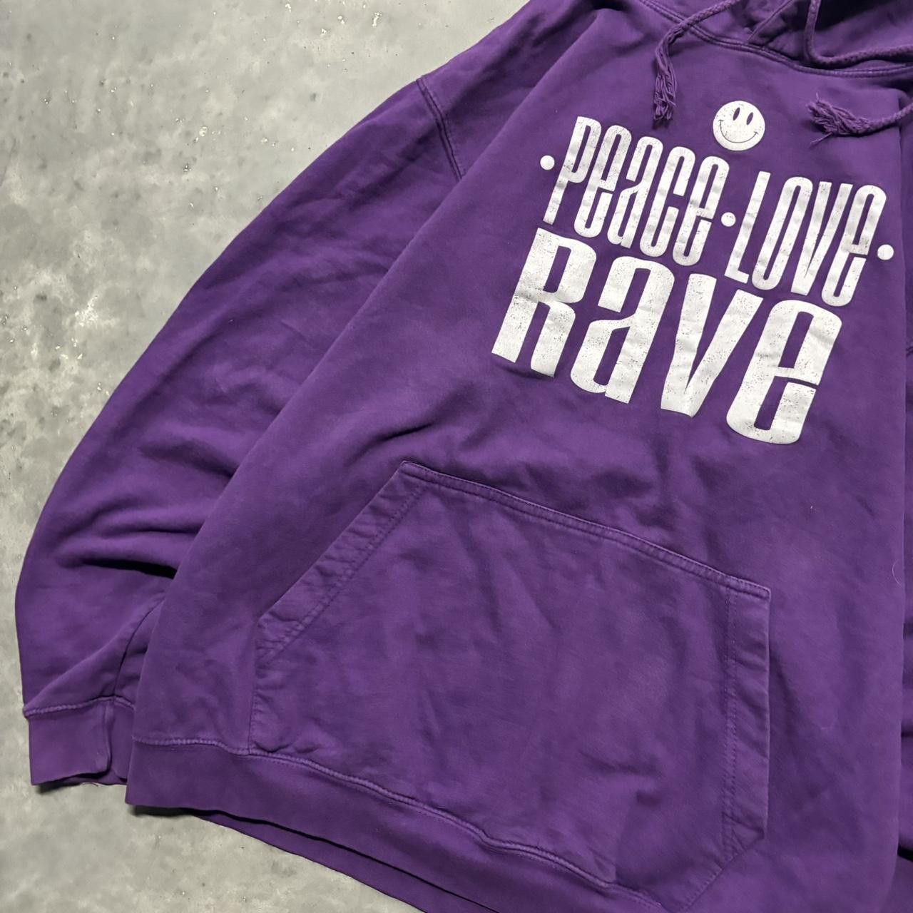 Japanese Brand × Vintage Crazy Vintage Y2K/2000s Purple EDM Rave Cyber Hoodie! Size L / US 10 / IT 46 - 3 Thumbnail