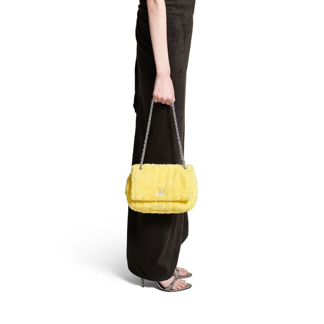 Balenciaga o1bcso1str0625 Size: OS / Monaco Mini Bag Quilted Towel Size ONE SIZE - 3 Thumbnail