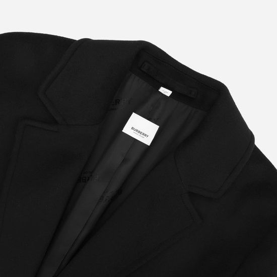 Burberry o1w1db10426 Wool Cashmere Coat in Black Size L / US 10 / IT 46 - 3 Thumbnail