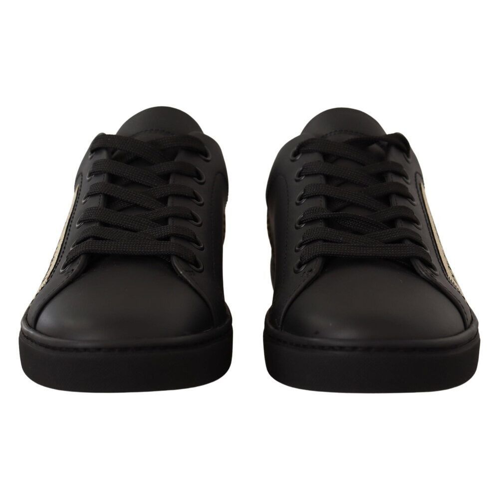 Dolce & Gabbana Dolce & Gabbana Chic Black and Gold Low-top Leather Sneakers Size US 6 / IT 36 - 3 Thumbnail