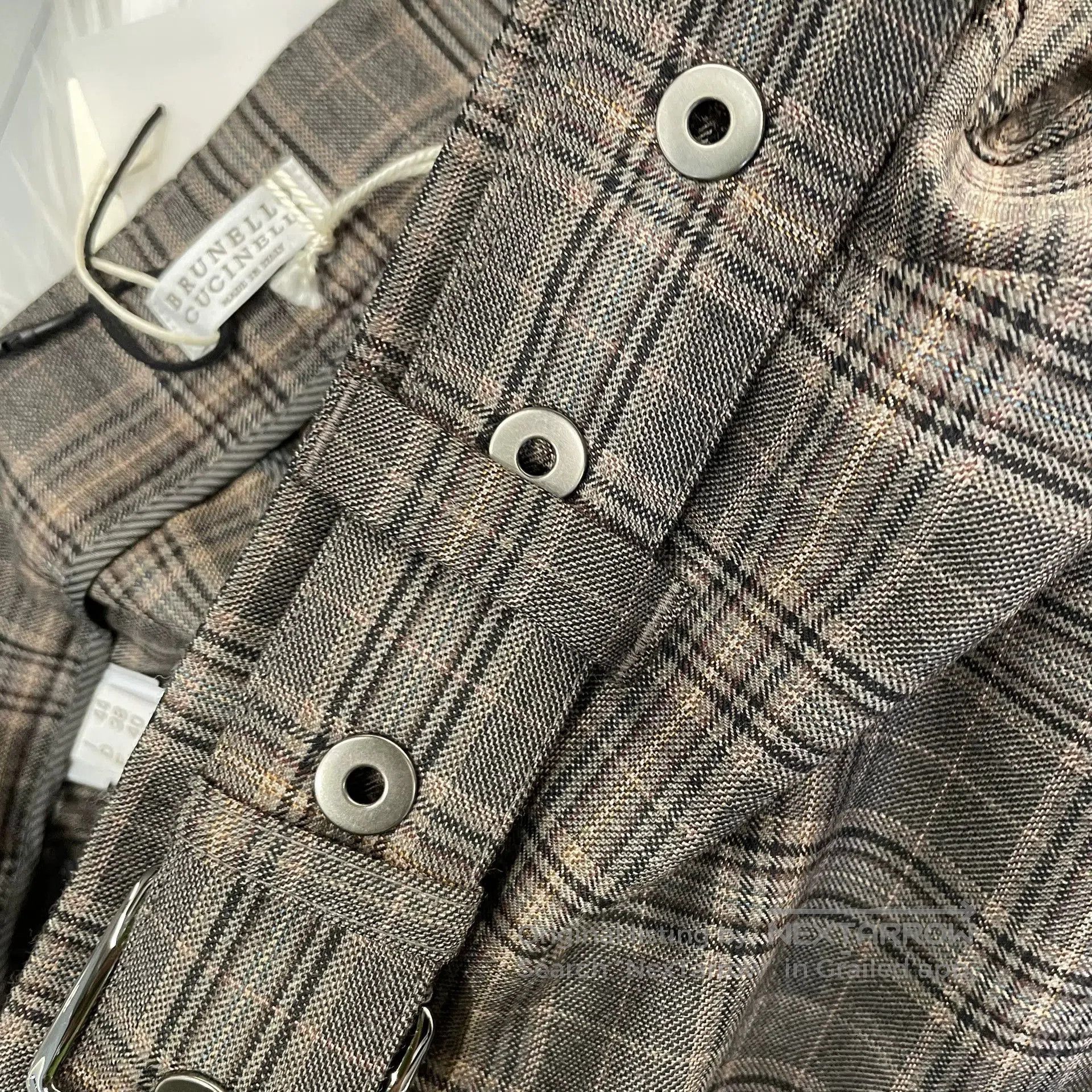 Brunello Cucinelli brunello cucinelli brown plaid long pants. Size US 40 / EU 56 - 9 Thumbnail