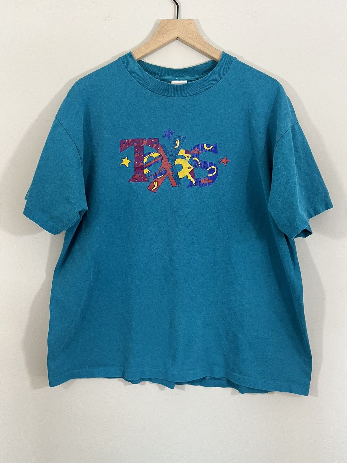 Vintage Texas Single Stitch Distressed Oversized Western Tee Size US L / EU 52-54 / 3 - 2 Thumbnail