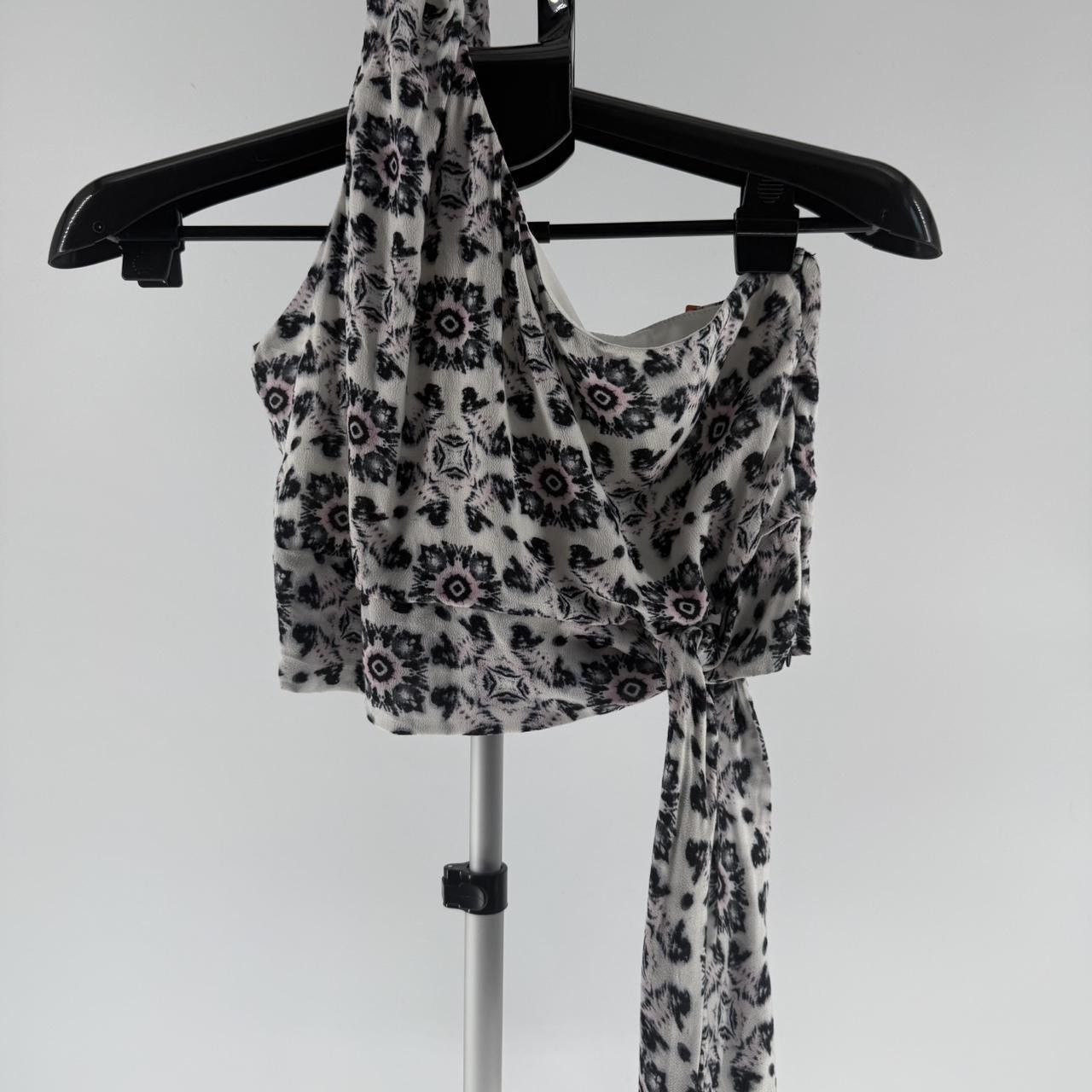 Vintage Havana Vintage Havana One Shoulder Cropped Top Ivory Print Medium Size M / US 6-8 / IT 42-44 - 1 Thumbnail