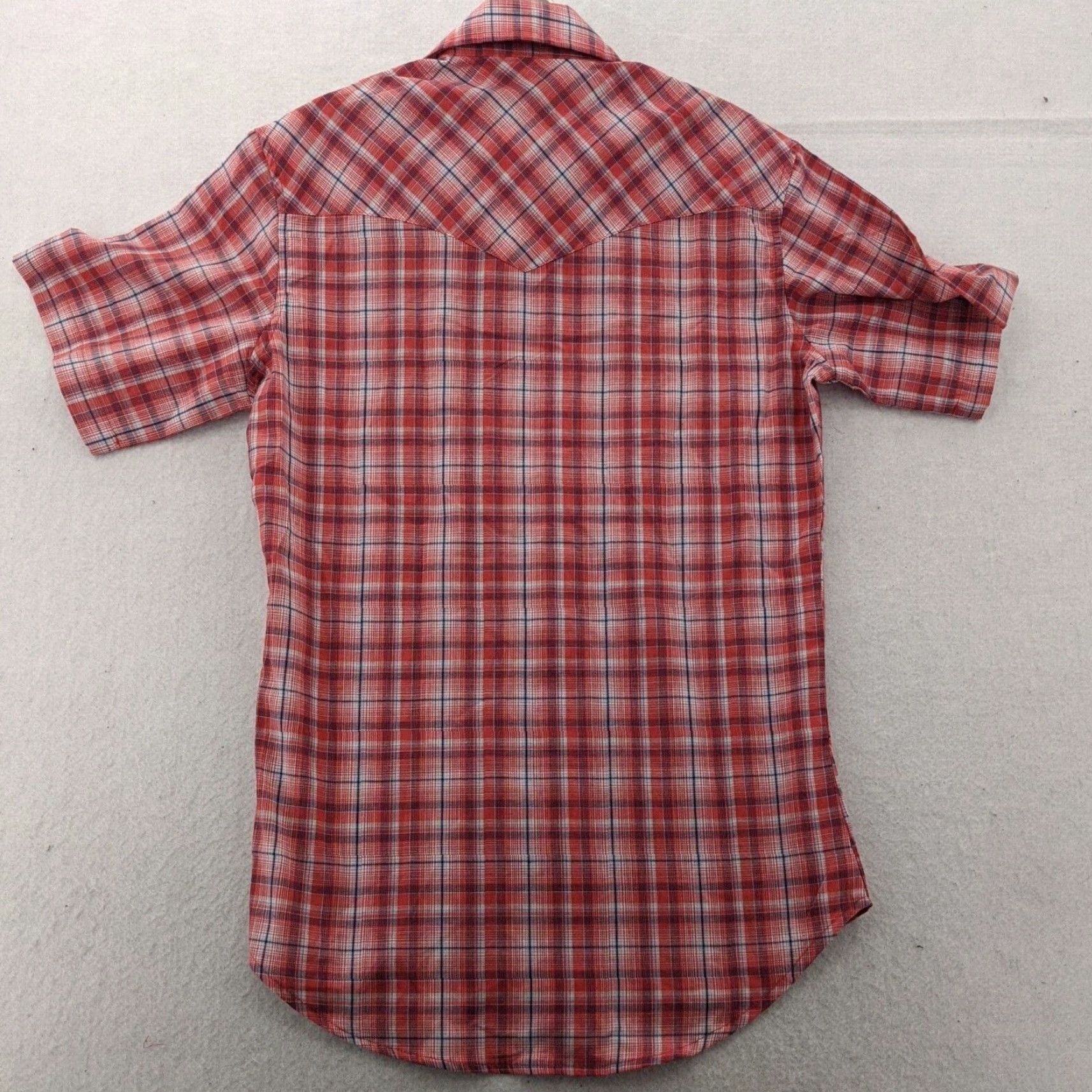Wrangler VINTAGE Wrangler Men’s Short Sleeve Button-Up Shirt Cowboy Western Cotton Plaid S Red Size US S / EU 44-46 / 1 - 3 Thumbnail