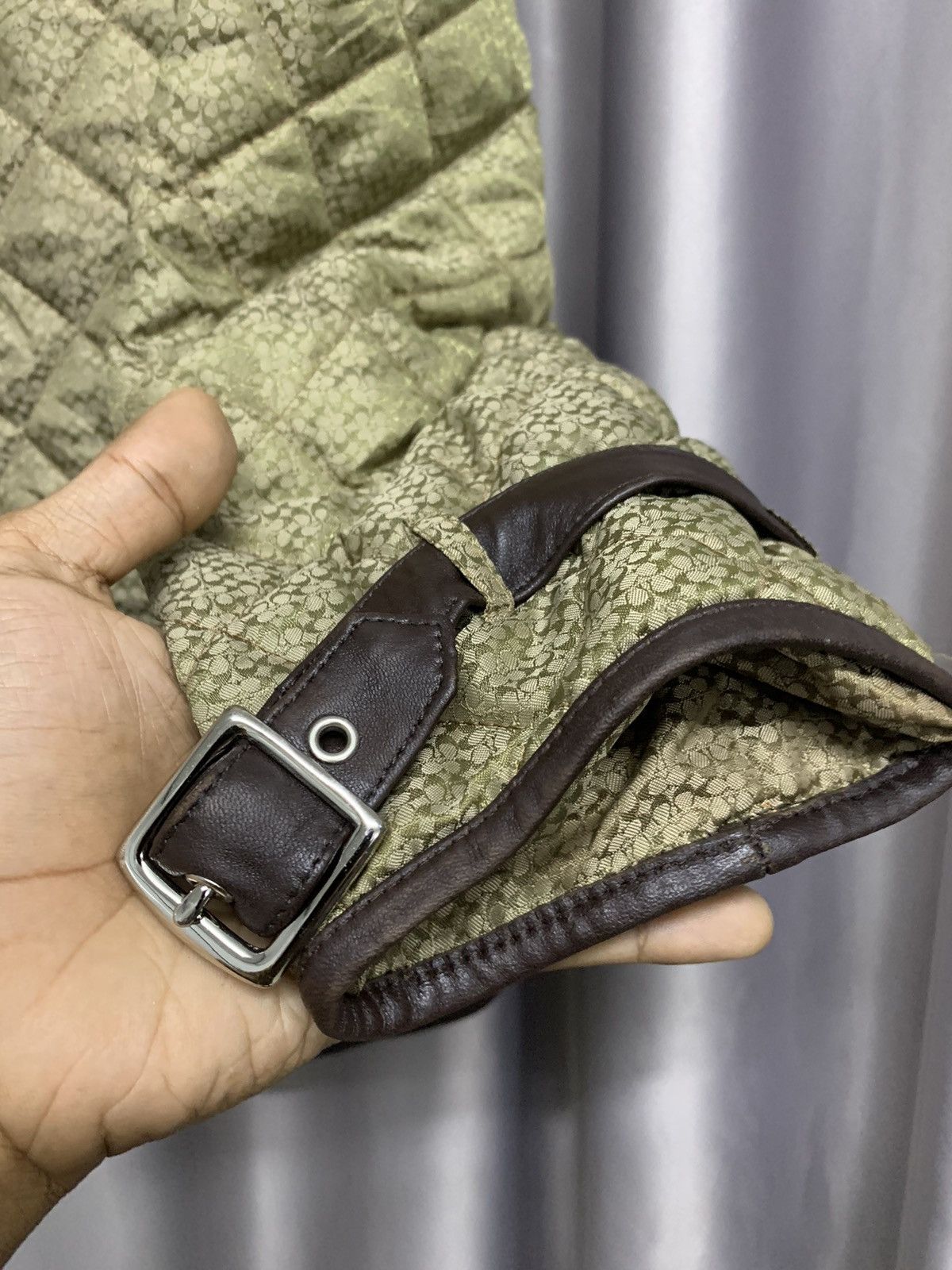 Coach × Vintage 90s COACH MONOGRAM QUILTED JACKET SUNFADED Size US S / EU 44-46 / 1 - 5 Thumbnail