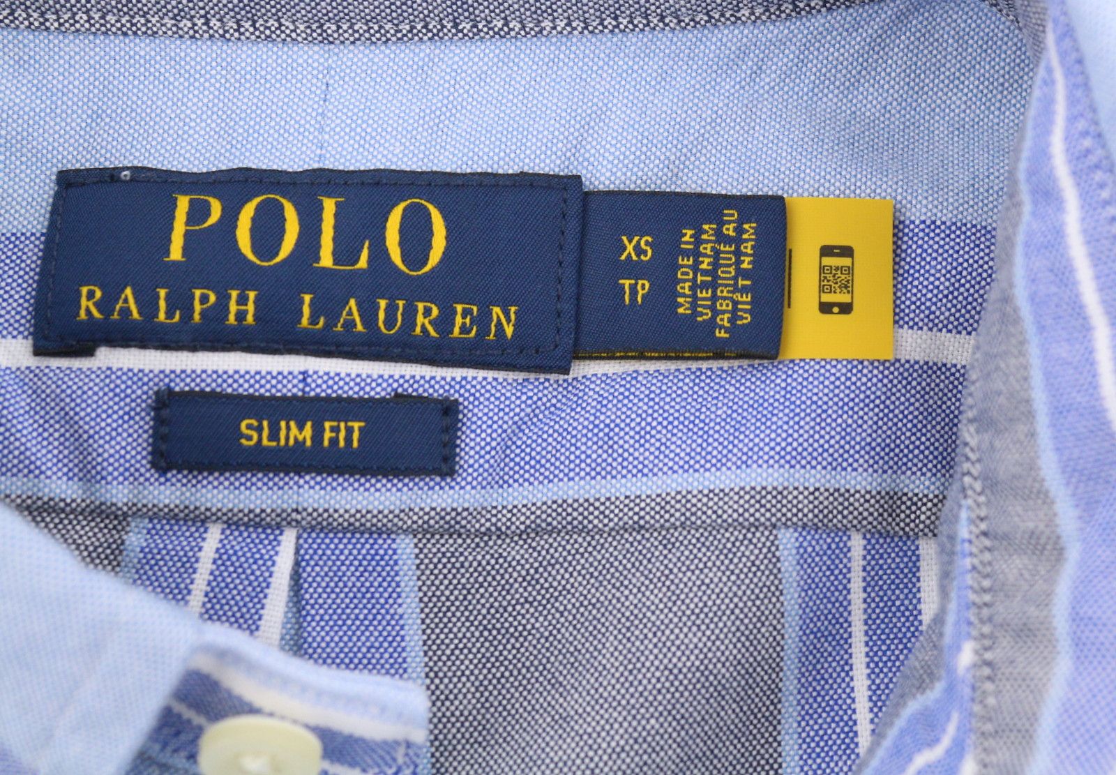 Ralph Lauren XS Striped Slim Fit Button-Down Neck Logo 87018 Size US XS / EU 42 / 0 - 6 Thumbnail