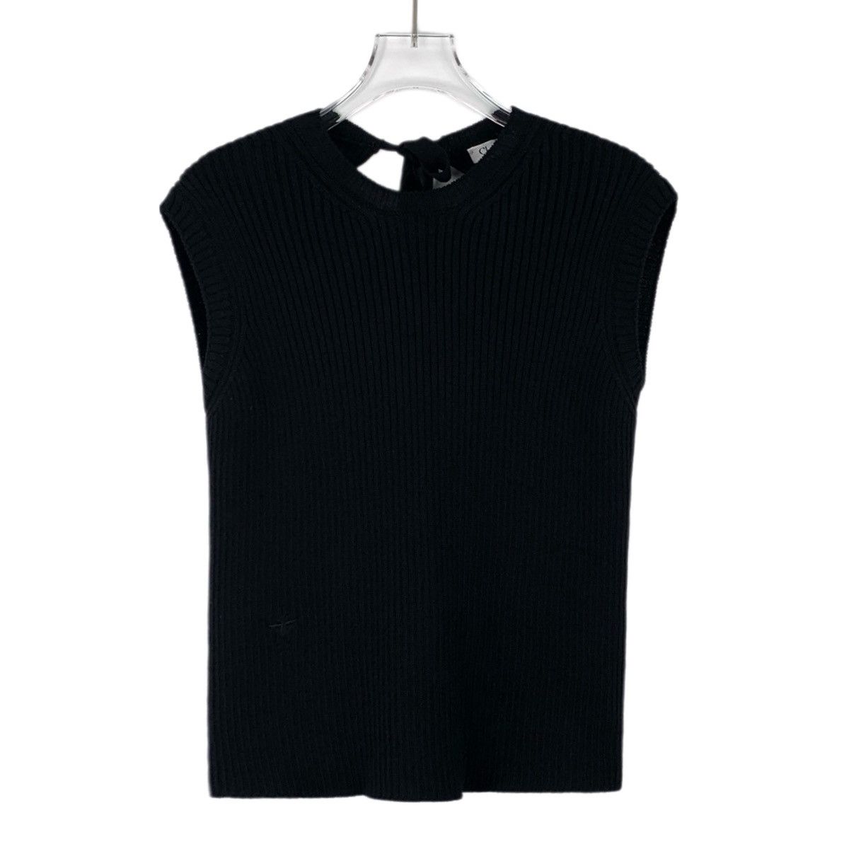Dior Dior 23 Style Black Wool Sleeveless Knit Vest K26WX Size S / US 4 / IT 40 - 1 Thumbnail