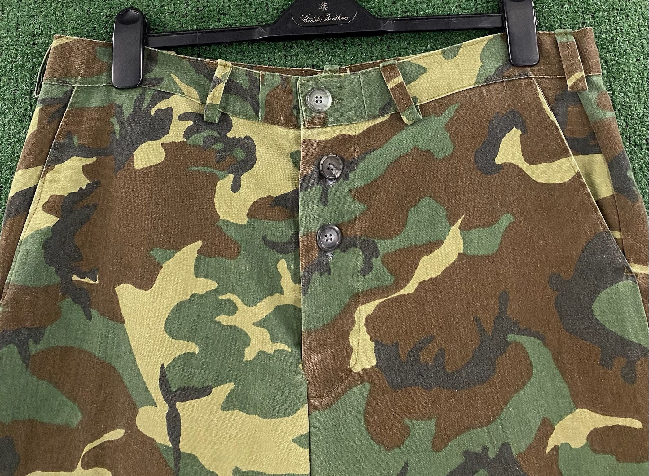 Vintage 90’s Handmade Camouflage Button Front Distressed Pants 36 Size US 36 / EU 52 - 9 Thumbnail