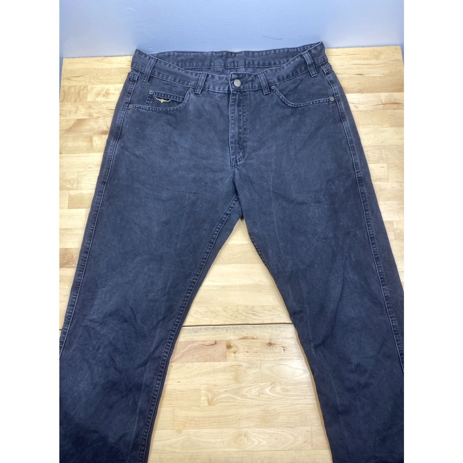 Vintage RM Williams Denim Jeans Mens 34x26 Black Denim Straight Jeans 7288 Regular Men Size US 34 / EU 50 - 2 Thumbnail