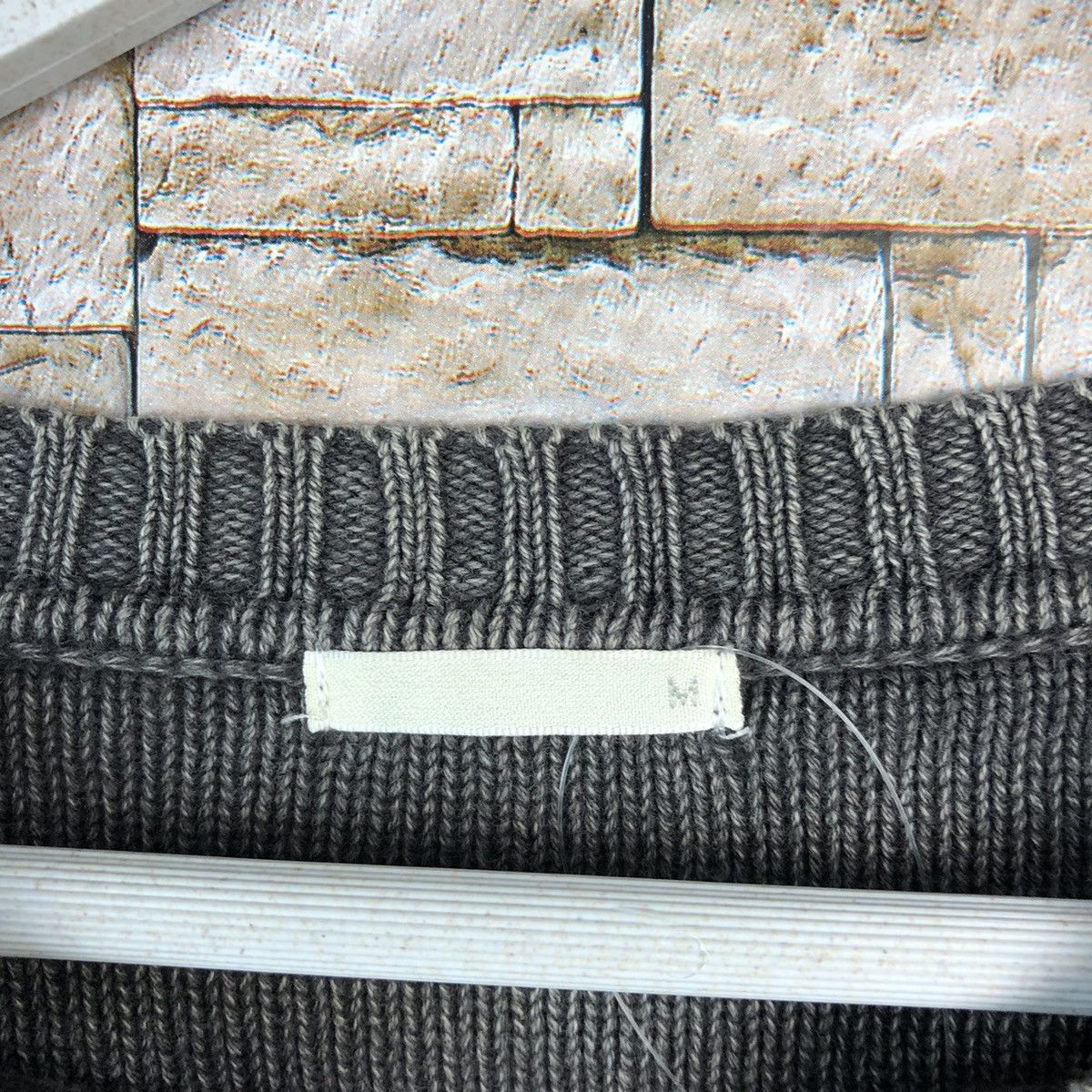 GU × Homespun Knitwear × Japanese Brand GU Grey faded cable Knitwear #A1110 Size US S / EU 44-46 / 1 - 9 Thumbnail