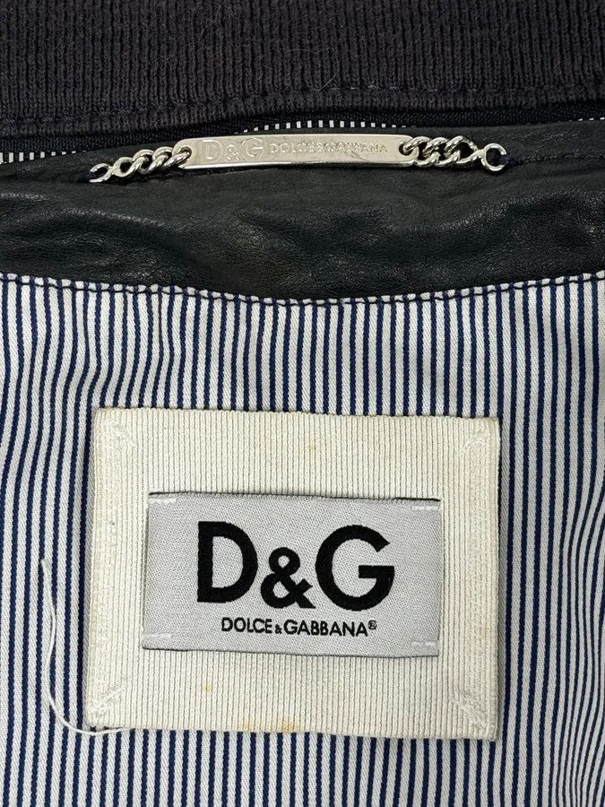 Dolce & Gabbana 2000s Dolce & Gabbana Black Leather Buttoned Jacket Size US L / EU 52-54 / 3 - 12 Thumbnail
