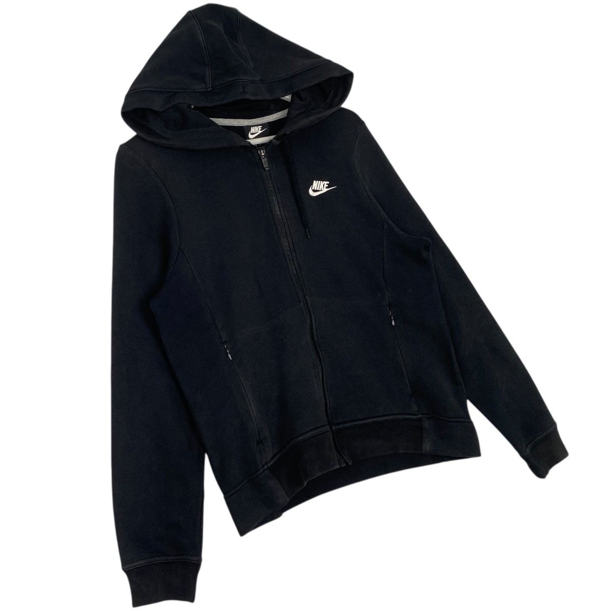 Other Vintage Nike Swoosh Full Zip Hoodie Sweater Black Small Logo Size US L / EU 52-54 / 3 - 3 Thumbnail