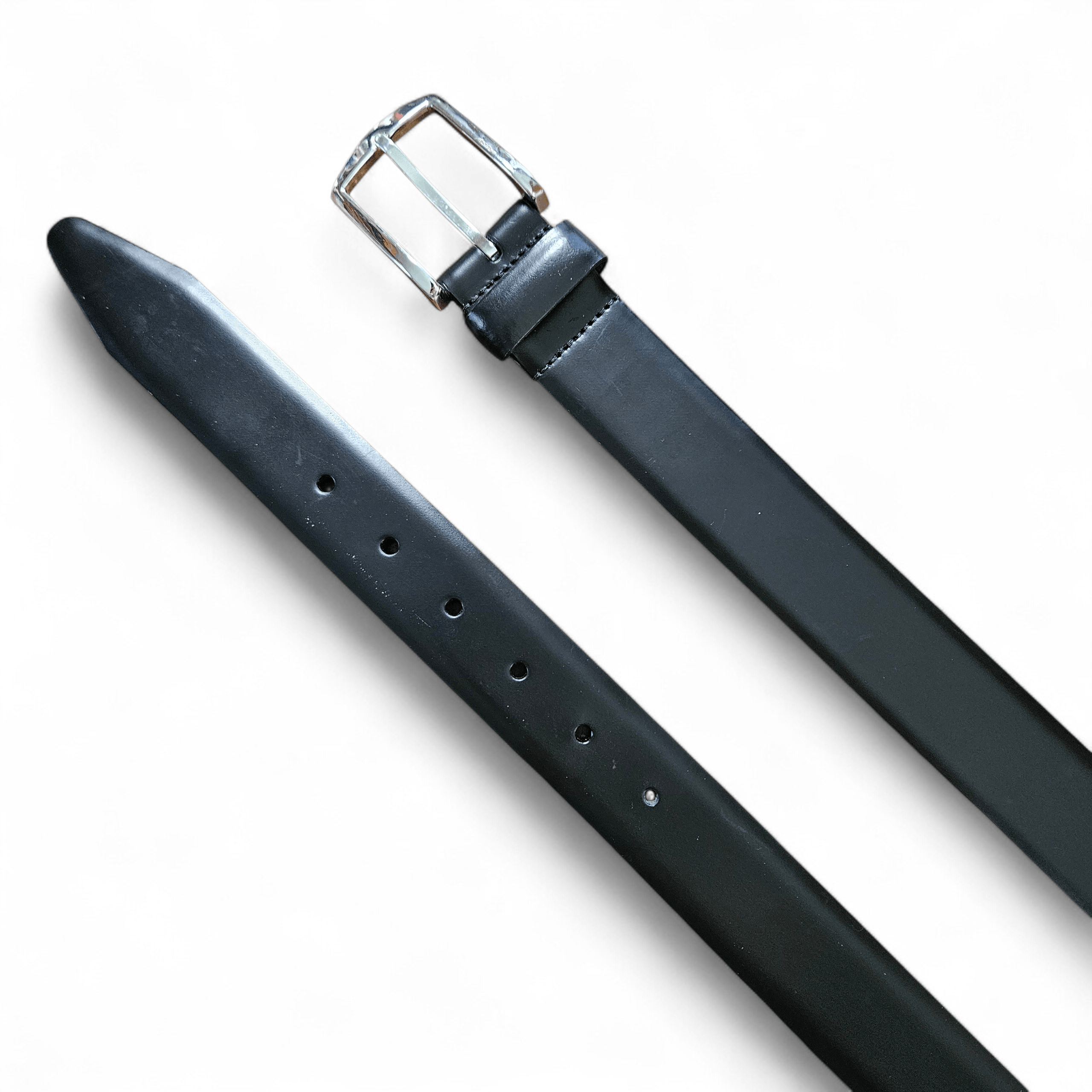 Allen Edmonds Allen Edmonds 43-48" Belt Midland Black Smoothe Leather Size 44 - 8 Thumbnail