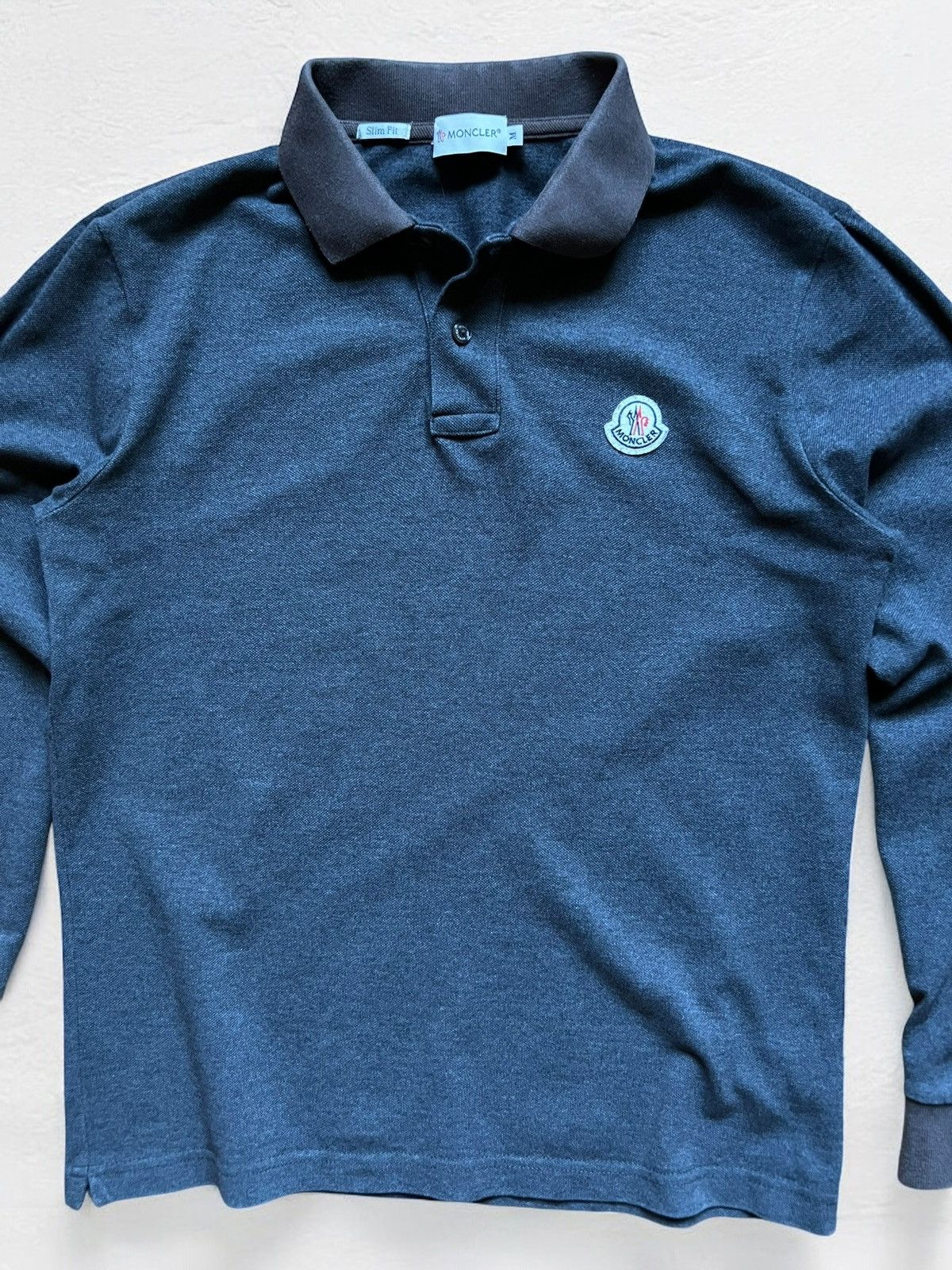 Designer × Moncler MONCLER LONG SLEEVE MAGLIA POLO t shirt tee GREY Size US M / EU 48-50 / 2 - 4 Thumbnail