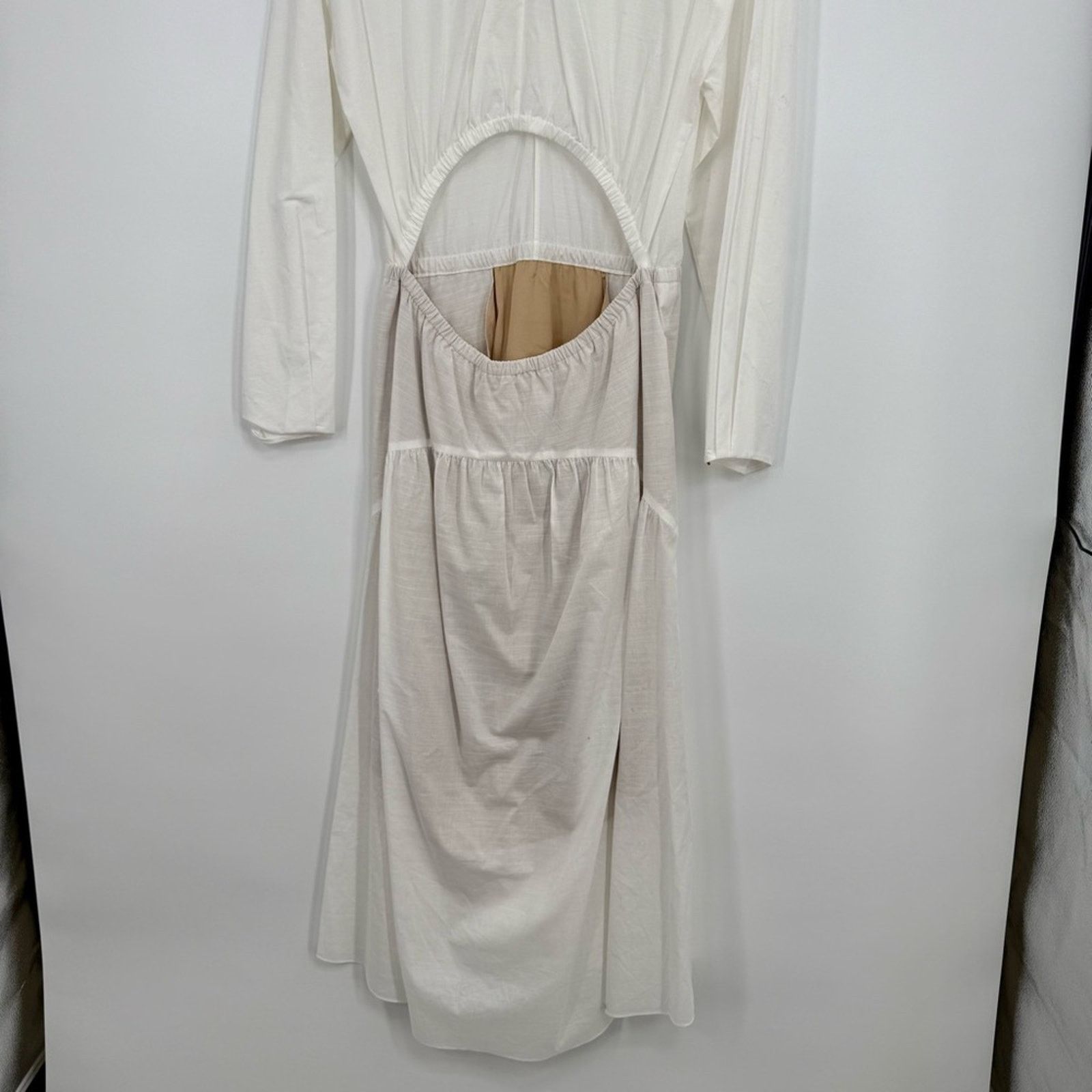 Vince NWT Vince Cutout Slub Cotton Midi Dress Long Sleeve S Size S / US 4 / IT 40 - 8 Thumbnail