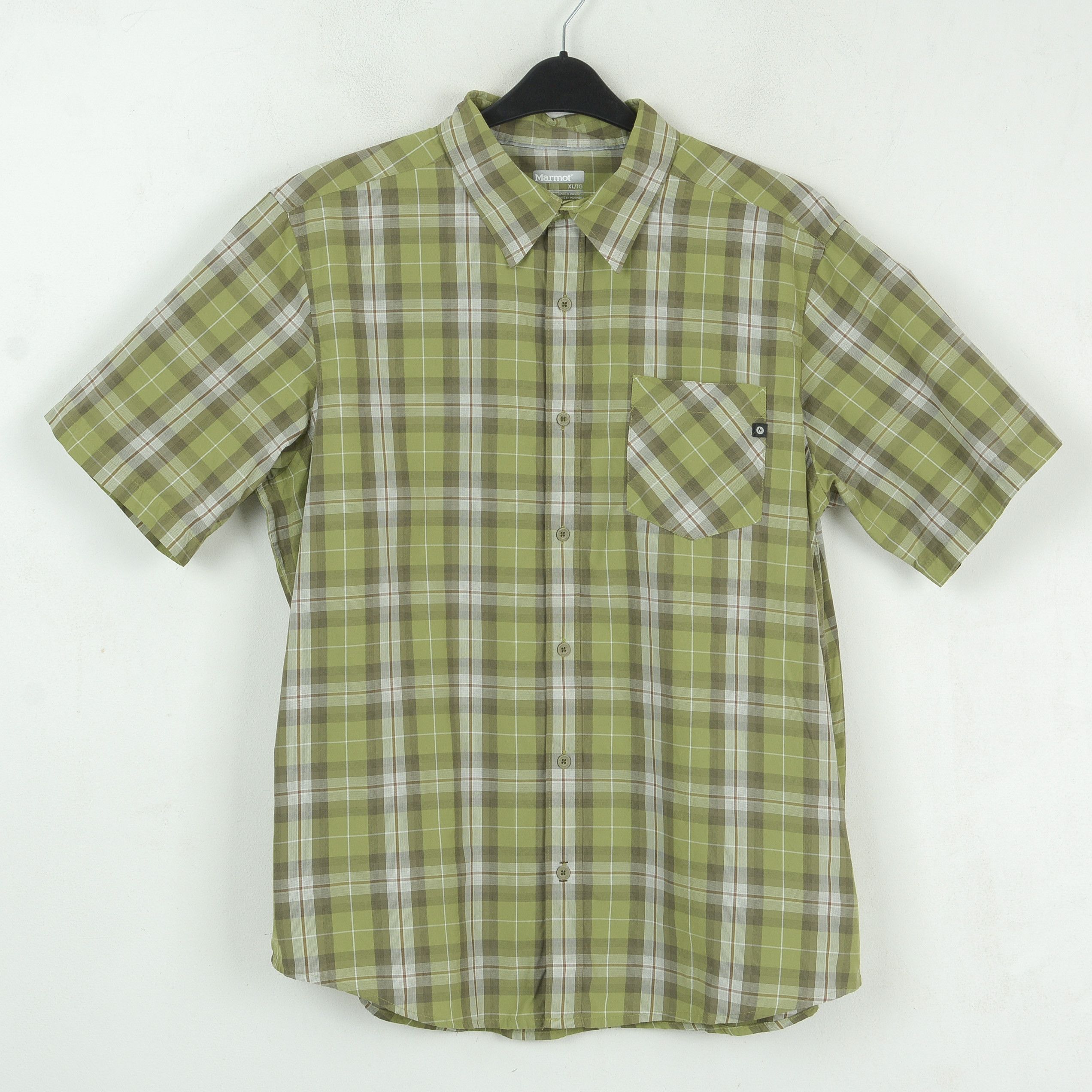 Marmot Men Short Sleeve Summer Shirt Check Casual Tartan Button Up Size US XL / EU 56 / 4 - 1 Thumbnail