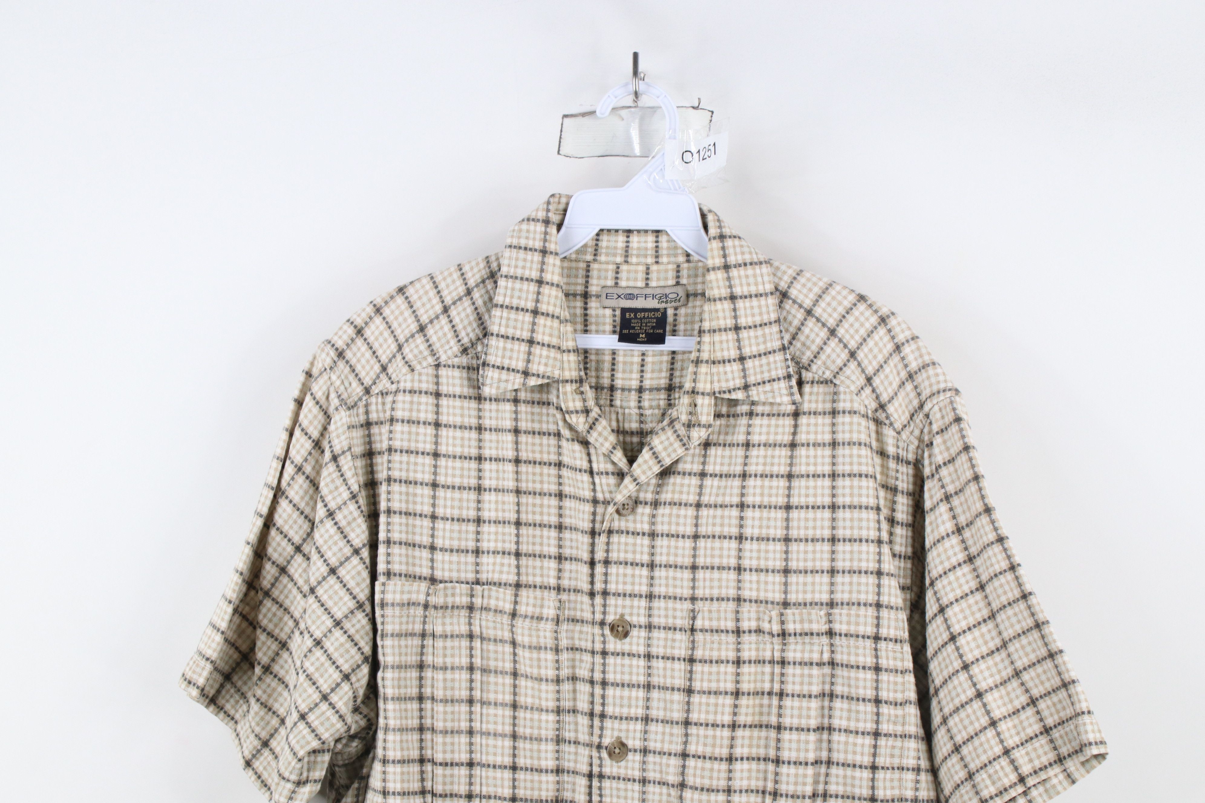 ExOfficio × Vintage Vintage ExOfficio Travel Madras Plaid Button Shirt Cotton Size US M / EU 48-50 / 2 - 2 Thumbnail