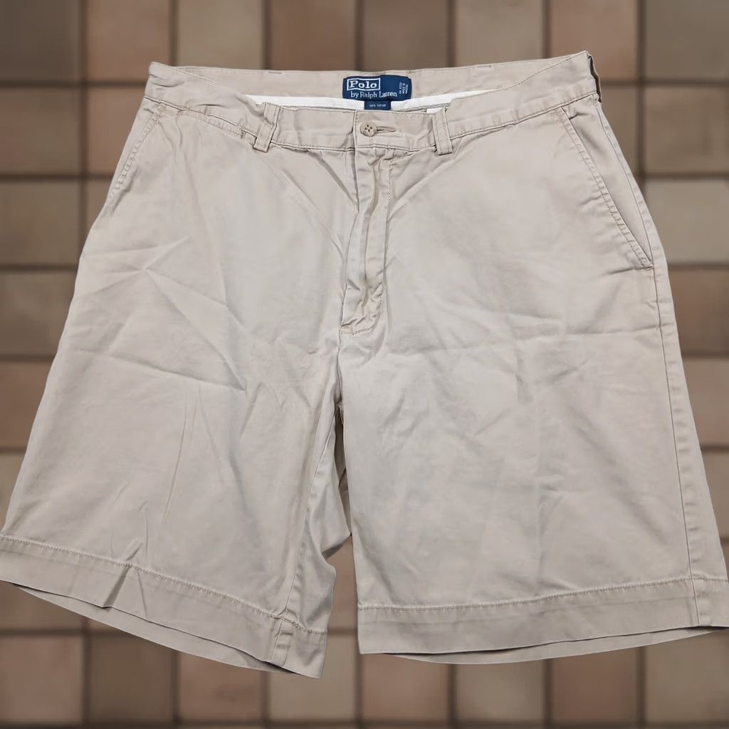 Polo Ralph Lauren Polo Ralph Lauren Shorts Mens 34 Beige Chino Men Khaki Classic Fit Cotton Size US S / EU 44-46 / 1 - 1 Thumbnail