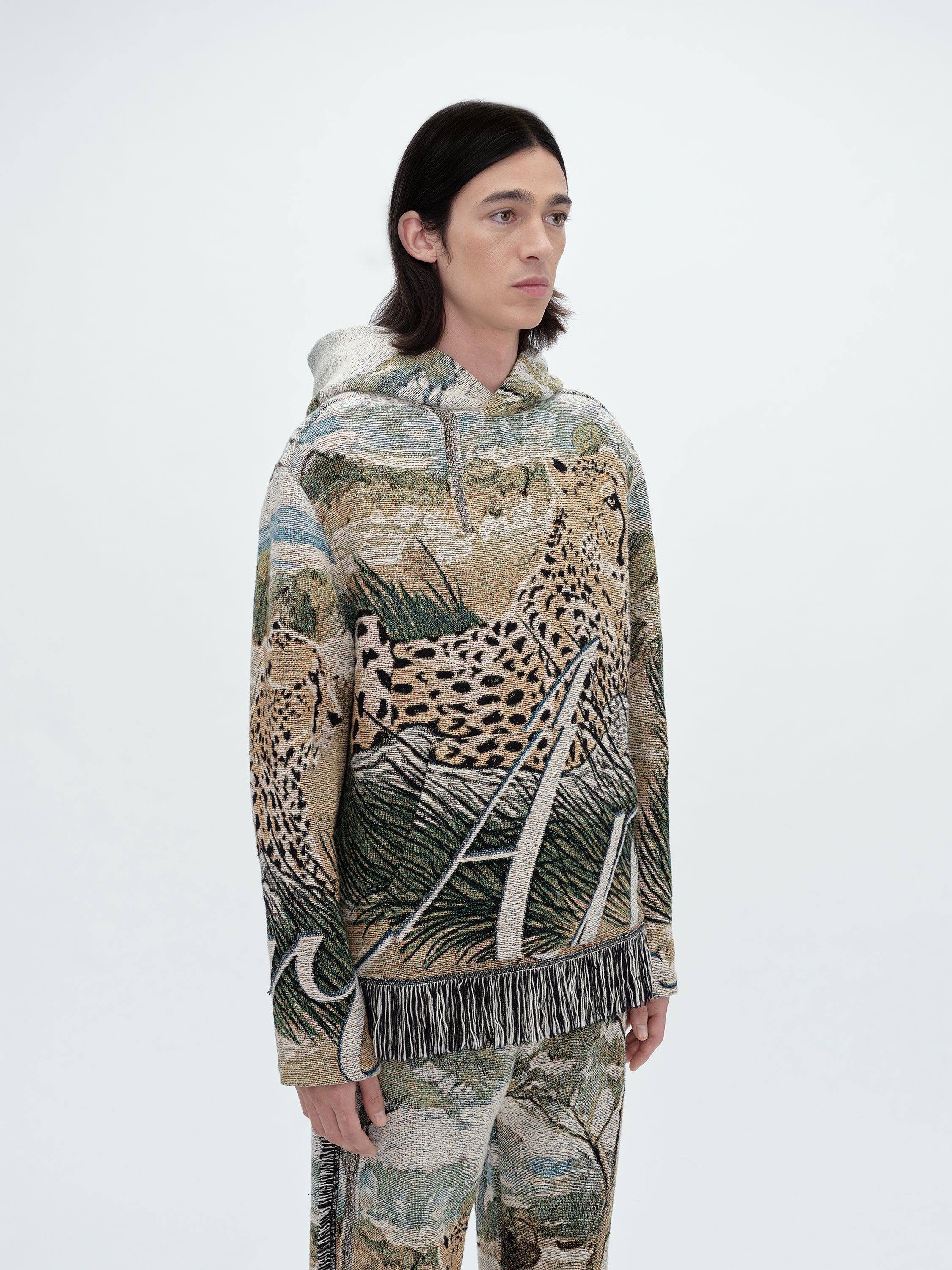 Amiri o1w1db10325 Cheetah Tapestry Hoodie in Multicolor Size US XL / EU 56 / 4 - 3 Thumbnail