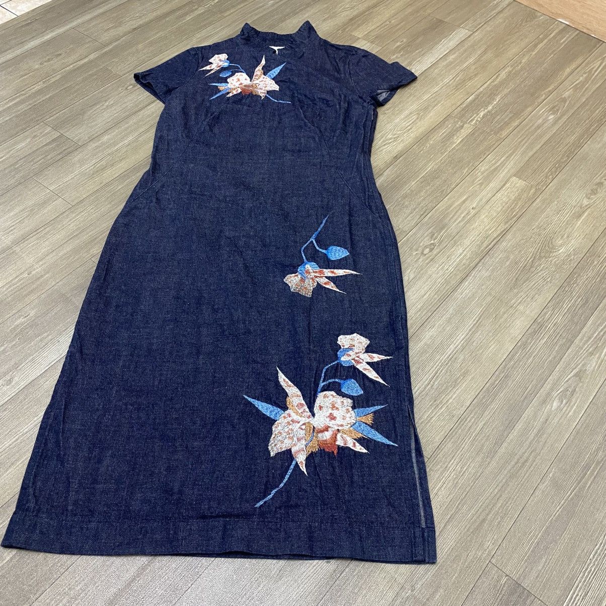 Japanese Brand × Vintage Junko Shimada Embroidery Japnese Style DRESS Size S / US 4 / IT 40 - 3 Thumbnail