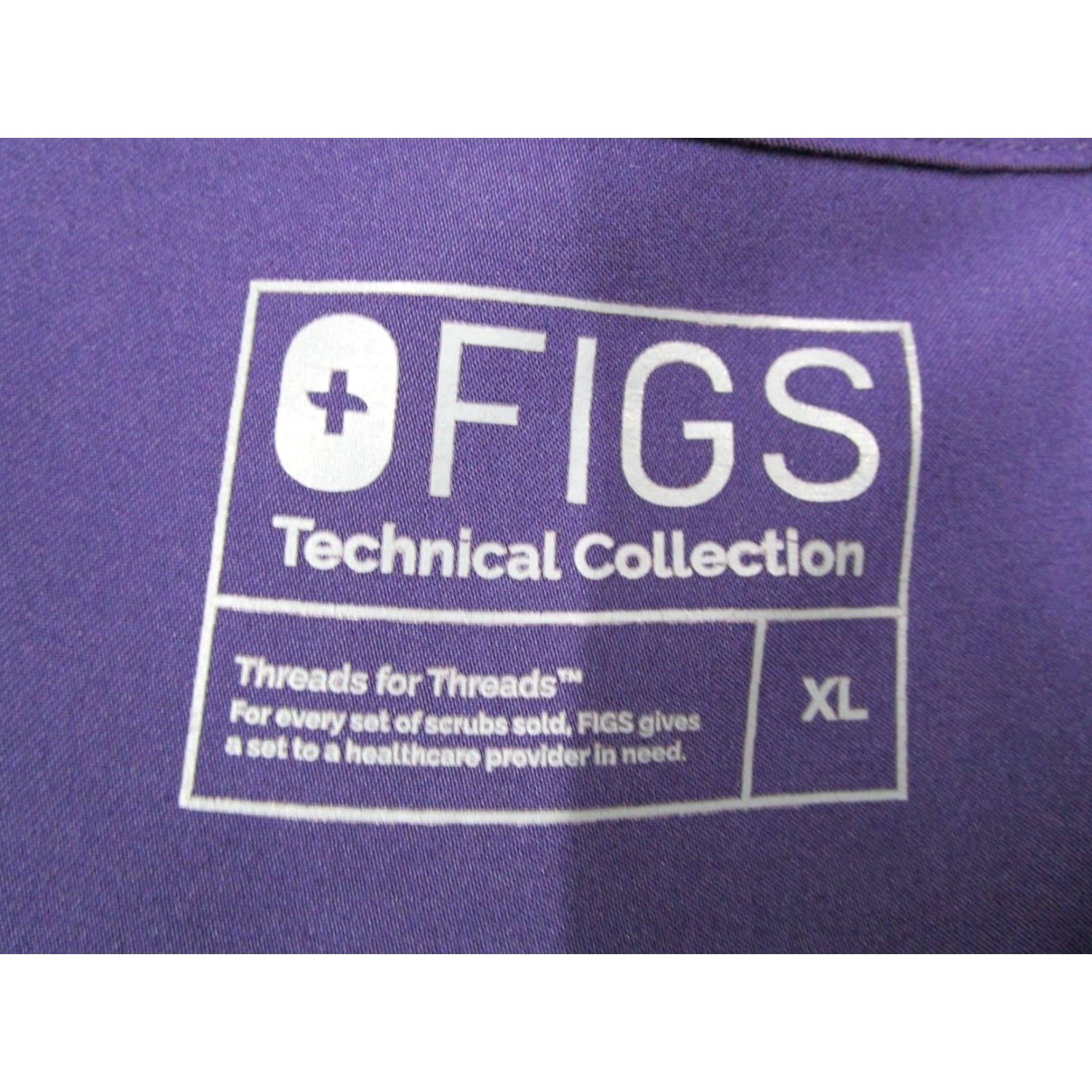 Vintage FIGS Scrub Top Women XL Purple Technical Collection MUA Pintuck - Polyester Blend Size XL / US 12-14 / IT 48-50 - 3 Thumbnail