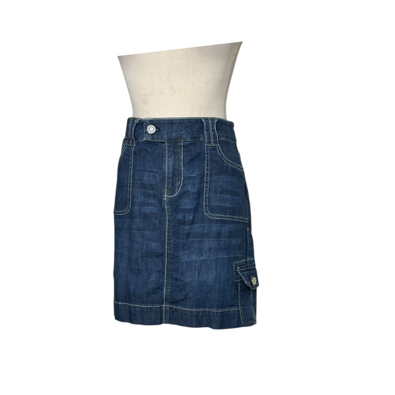White House Black Market White House Black Market blue denim mini skirt size 4 Size 27" / US 4 / IT 40 - 10 Thumbnail
