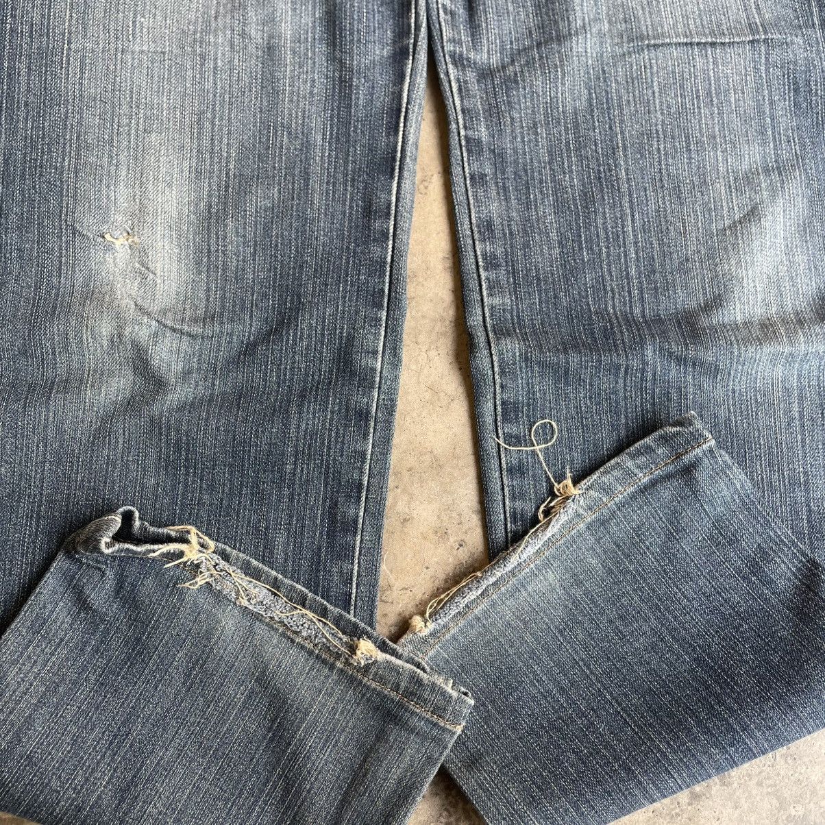 Edwin 🔥Vintage Edwin 403 Stoned Washed Ripped Distress Soft Jeans Size US 29 - 7 Thumbnail