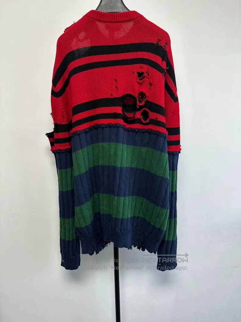 Balenciaga Balenciaga Color block ripped long-sleeve knitwear Size US XS / EU 42 / 0 - 2 Thumbnail