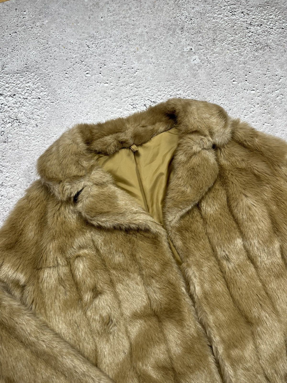 Other Women’s Vintage Faux Fur Coat Brown Jacket Size L / US 10 / IT 46 - 4 Thumbnail