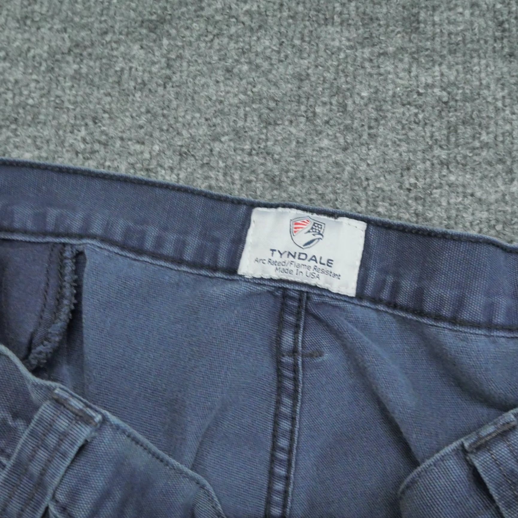 Vintage Tyndale Pants Mens 42x34 Blue Cargo Flame-Resistant Workwear Size US 40 / EU 56 - 5 Thumbnail
