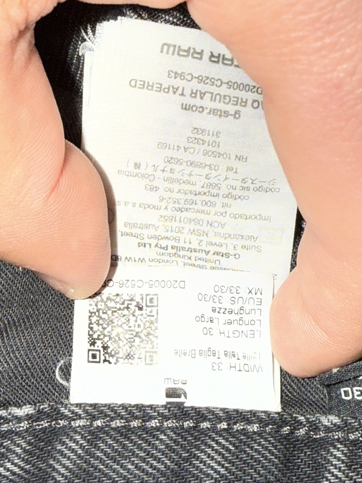 G-Star G Star Raw A-Staq Regular Tapered Jeans - Grey Size US 33 - 6 Thumbnail