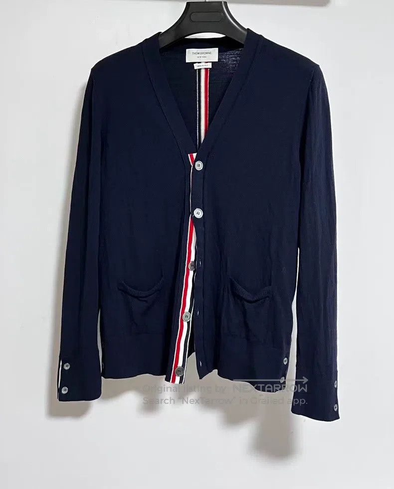 Thom Browne Thom Browne Blue and grey wool sweater Size US M / EU 48-50 / 2 - 1 Thumbnail