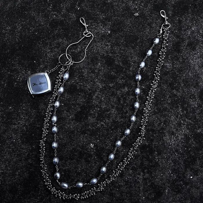 Jewelry D-Shape Pearl Pants Waist Chain Size ONE SIZE - 3 Thumbnail