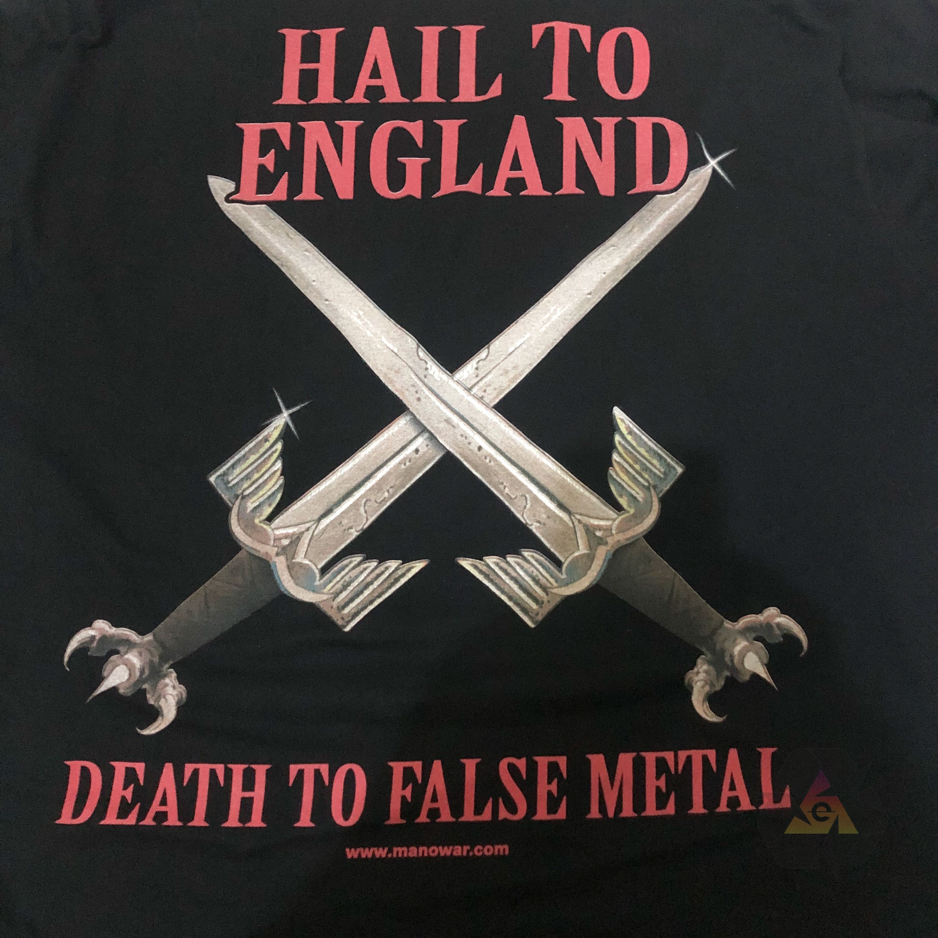 Band Tees Vintage Manowar Hail to England Death to False Heavy Metal Size US XL / EU 56 / 4 - 10 Thumbnail