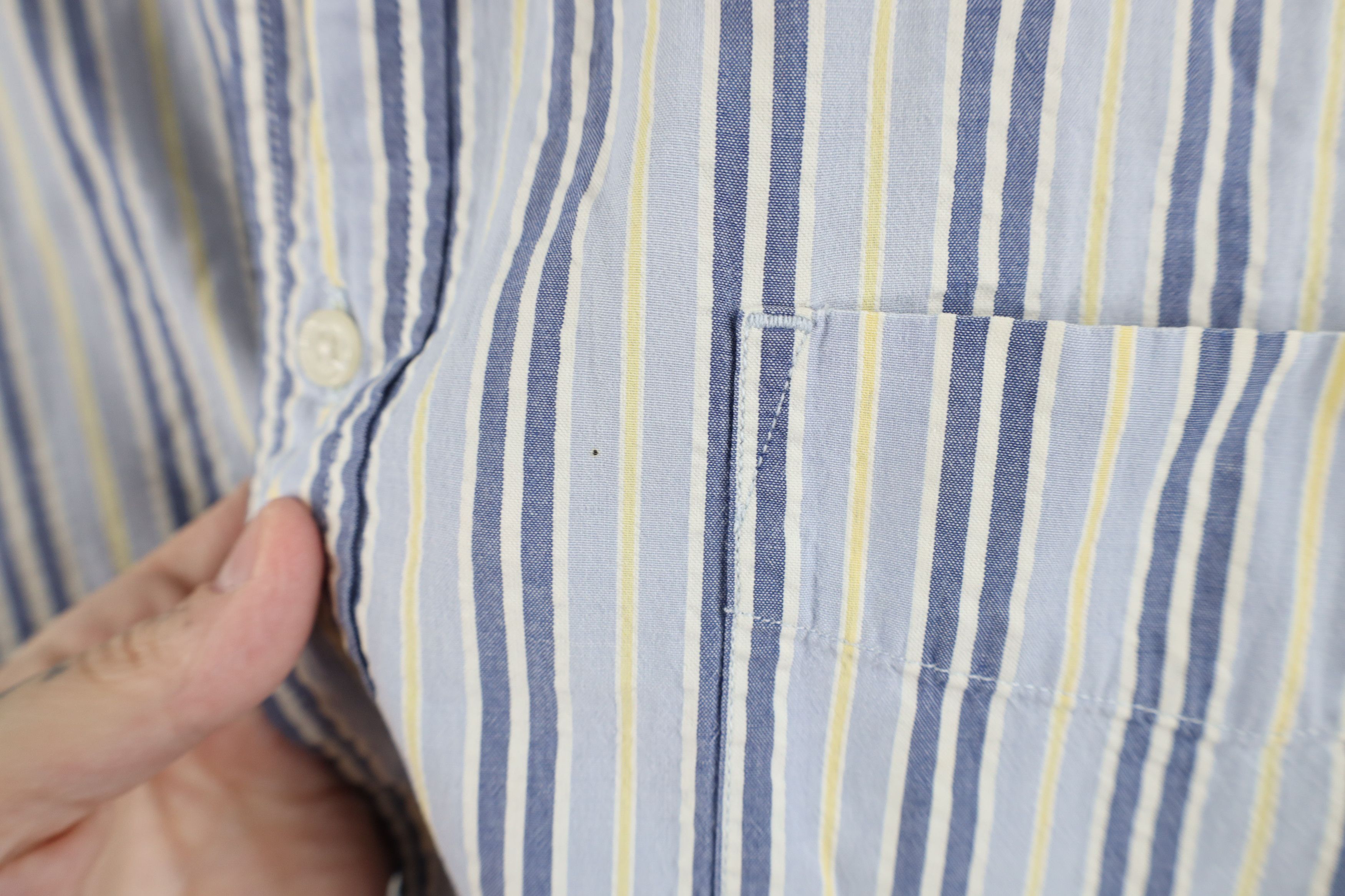 Eddie Bauer × Vintage Vintage 90s Eddie Bauer Seersucker Short Sleeve Button Shirt Size US XXL / EU 58 / 5 - 4 Thumbnail
