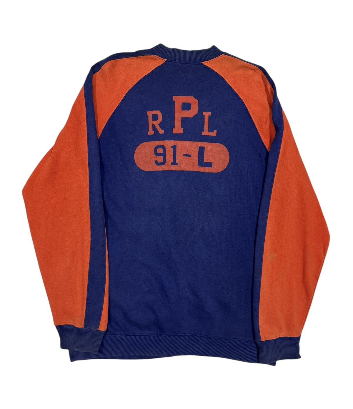 Polo Ralph Lauren × RRL Ralph Lauren × Vintage Vtg🔥90’s Polo Ralph Lauren RPL-91 Bomber Sweater Jacket Size US L / EU 52-54 / 3 - 4 Thumbnail