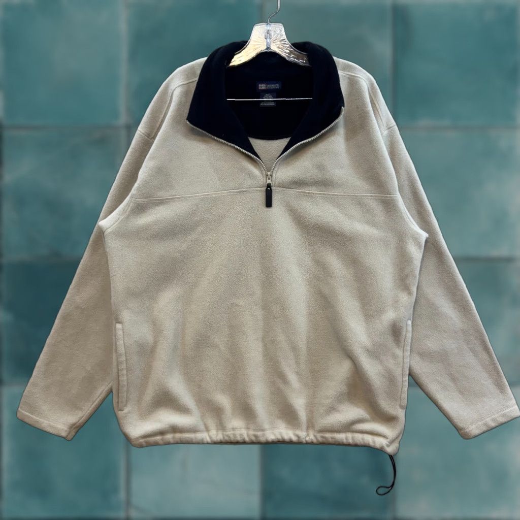 Vintage Y2K Vintage Fleece 1/4 Zip Pullover Sweater Jacket Large XL Mens Cream Beige Mens L Casual Grunge 1990s Beige Fleece Size US L / EU 52-54 / 3 - 1 Thumbnail